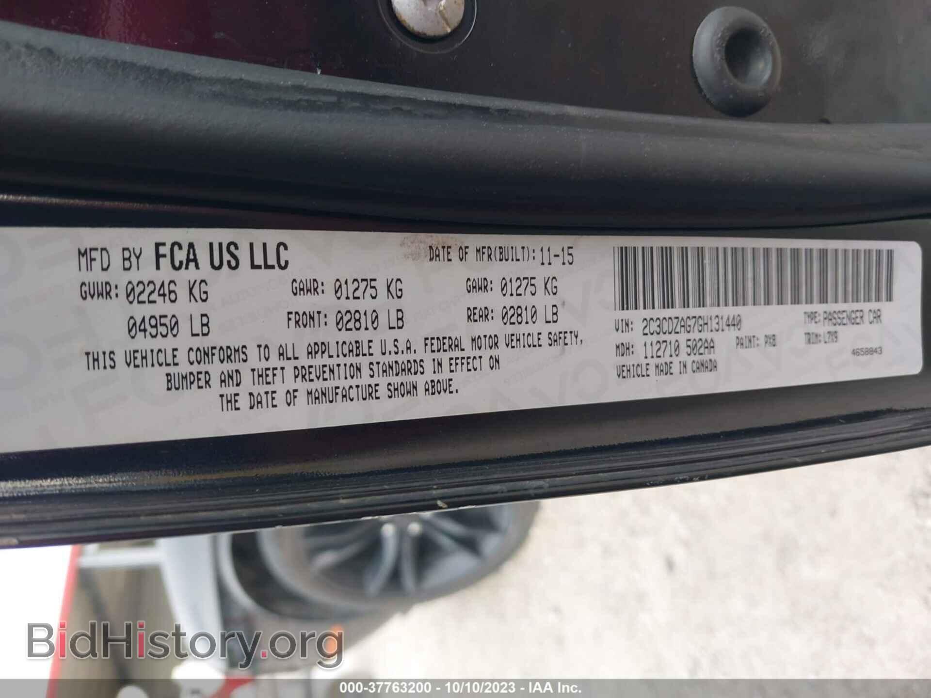 2016 DODGE CHALLENGER - VIN: 2C3CDZAG7GH131440 - Фото 9