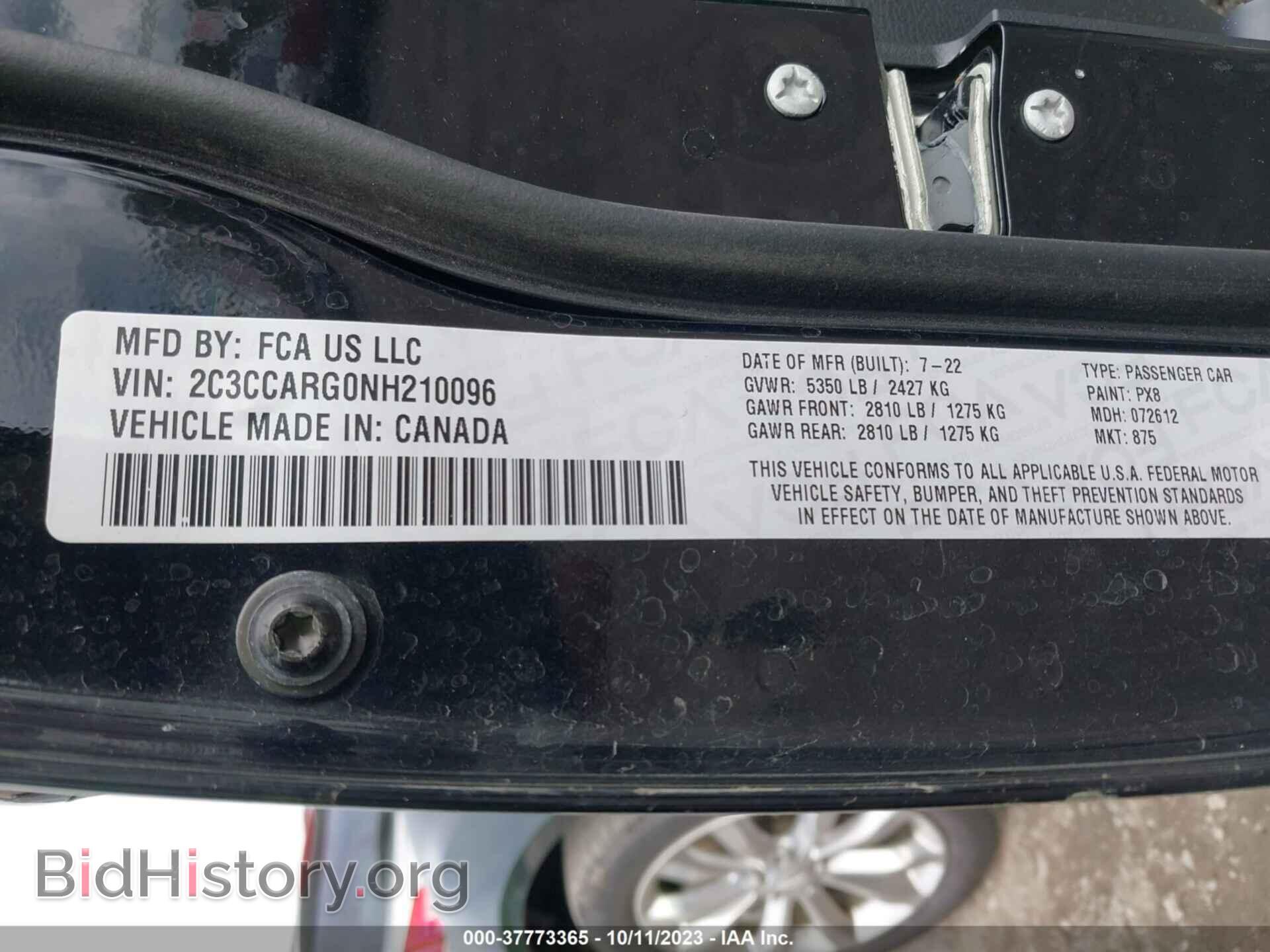 2022 CHRYSLER 300 - VIN: 2C3CCARG0NH210096 - Фото 9