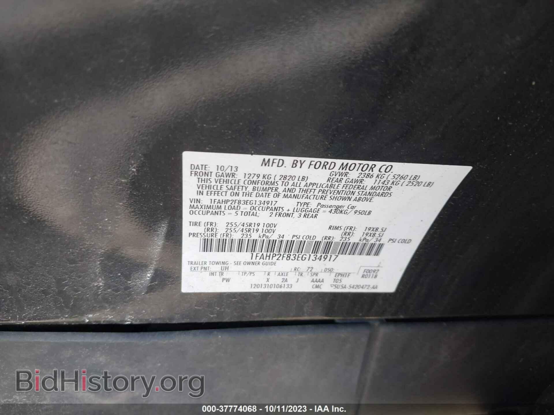 2014 FORD TAURUS - VIN: 1FAHP2F83EG134917 - Photo 9