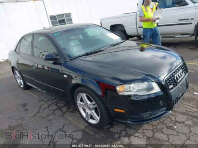2007 Audi A4 3.2L, black — VIN WAUEH98E27A077442, IAAI