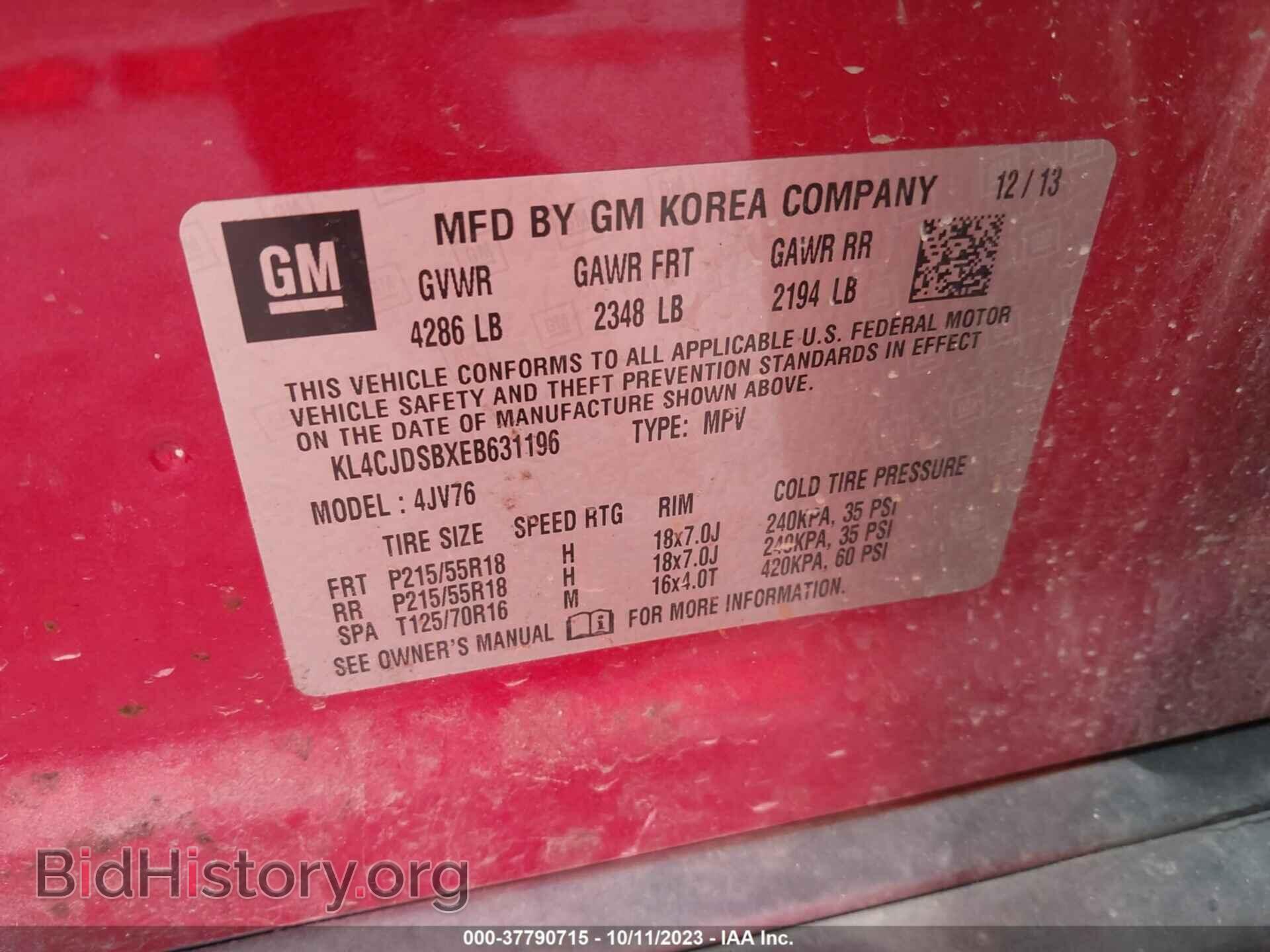 2014 BUICK ENCORE - VIN: KL4CJDSBXEB631196 - Photo 9