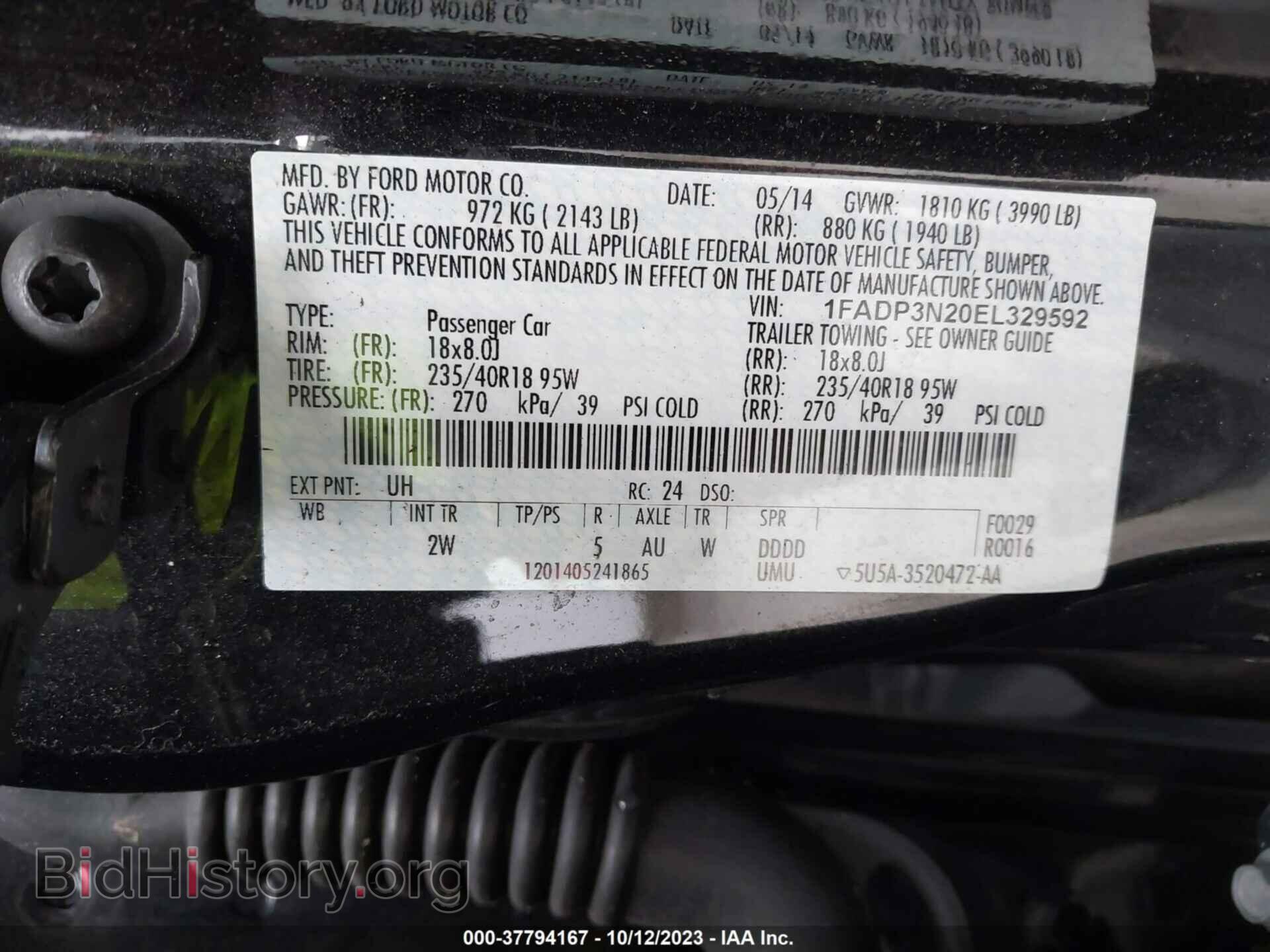 2014 FORD FOCUS - VIN: 1FADP3N20EL329592 - Photo 9