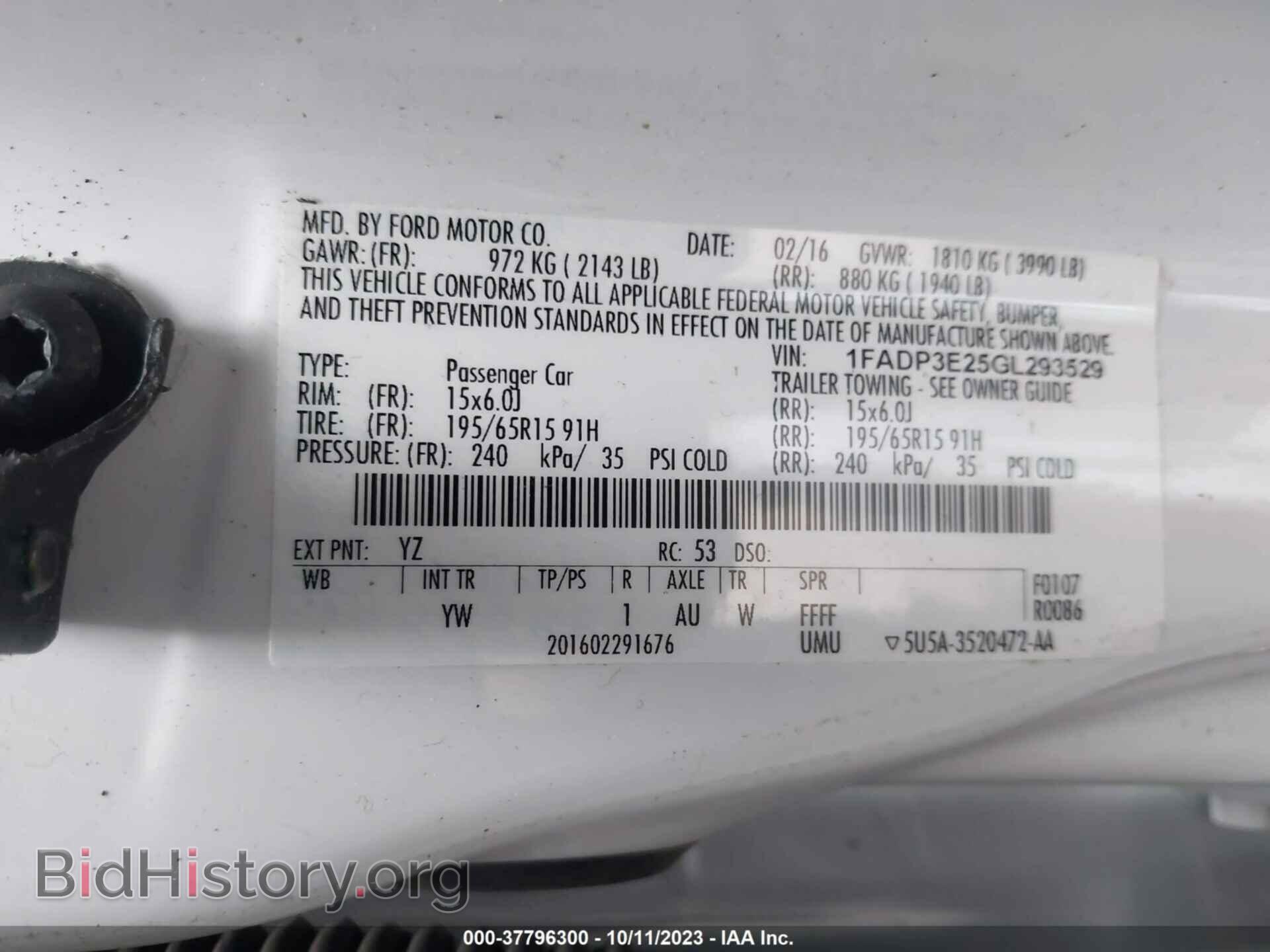 2016 FORD FOCUS - VIN: 1FADP3E25GL293529 - Photo 9