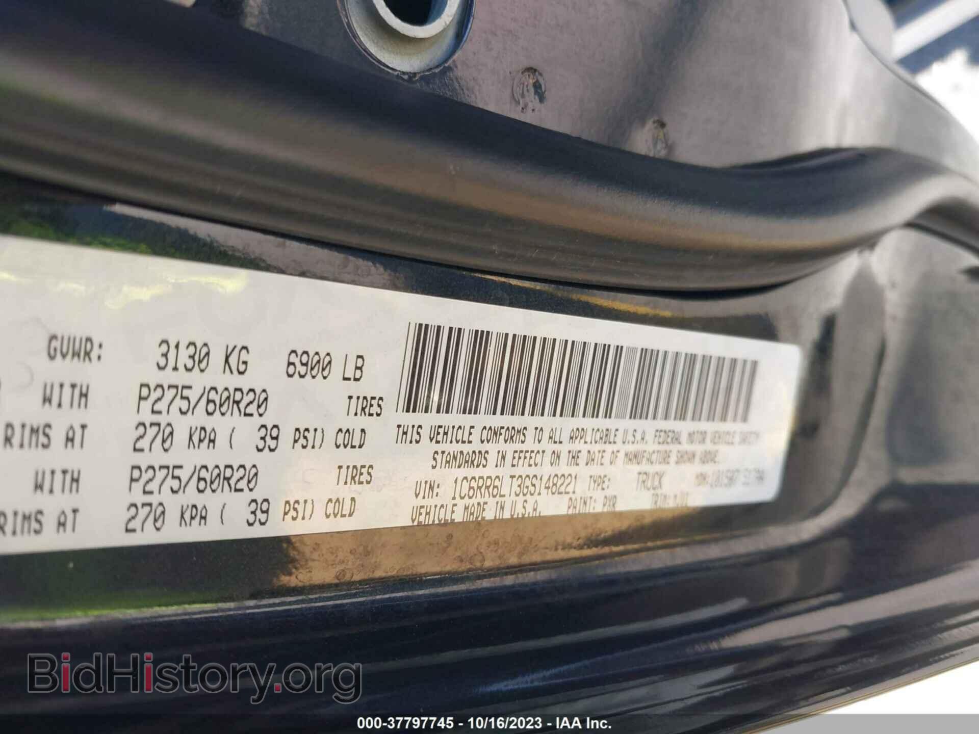 2016 RAM 1500 - VIN: 1C6RR6LT3GS148221 - Фото 9