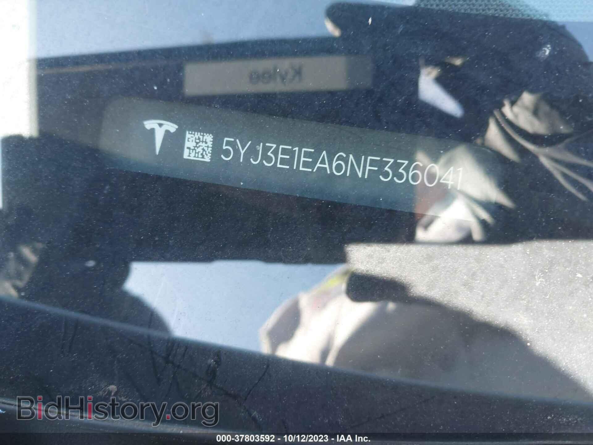 2022 TESLA MODEL 3 - VIN: 5YJ3E1EA6NF336041 - Фото 9