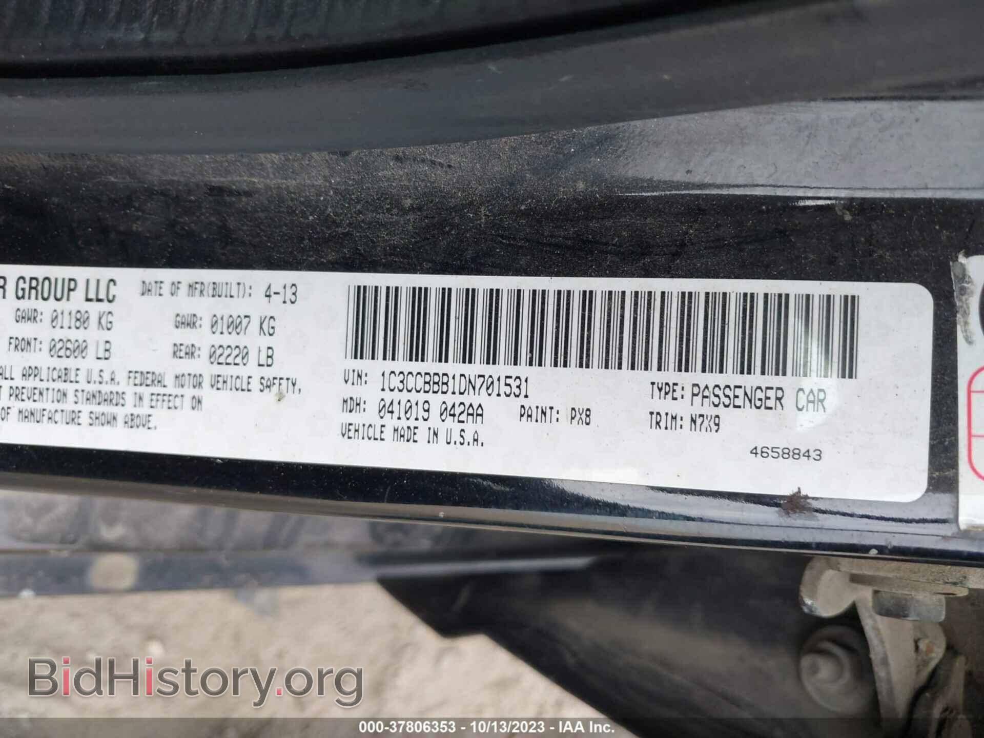 2013 CHRYSLER 200 - VIN: 1C3CCBBB1DN701531 - Photo 9