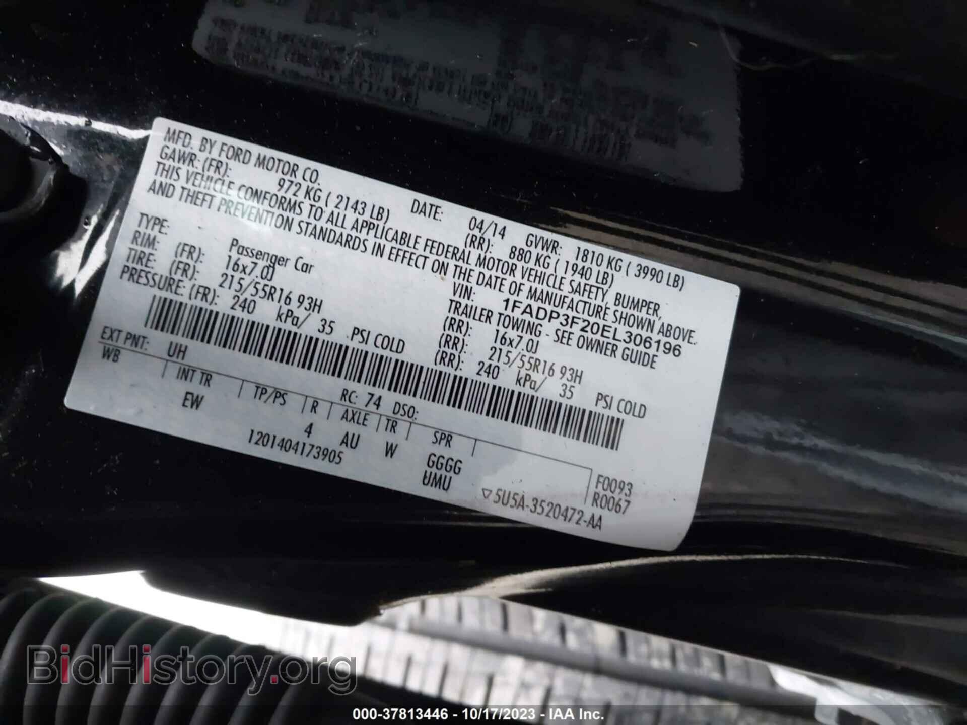 2014 FORD FOCUS - VIN: 1FADP3F20EL306196 - Photo 9