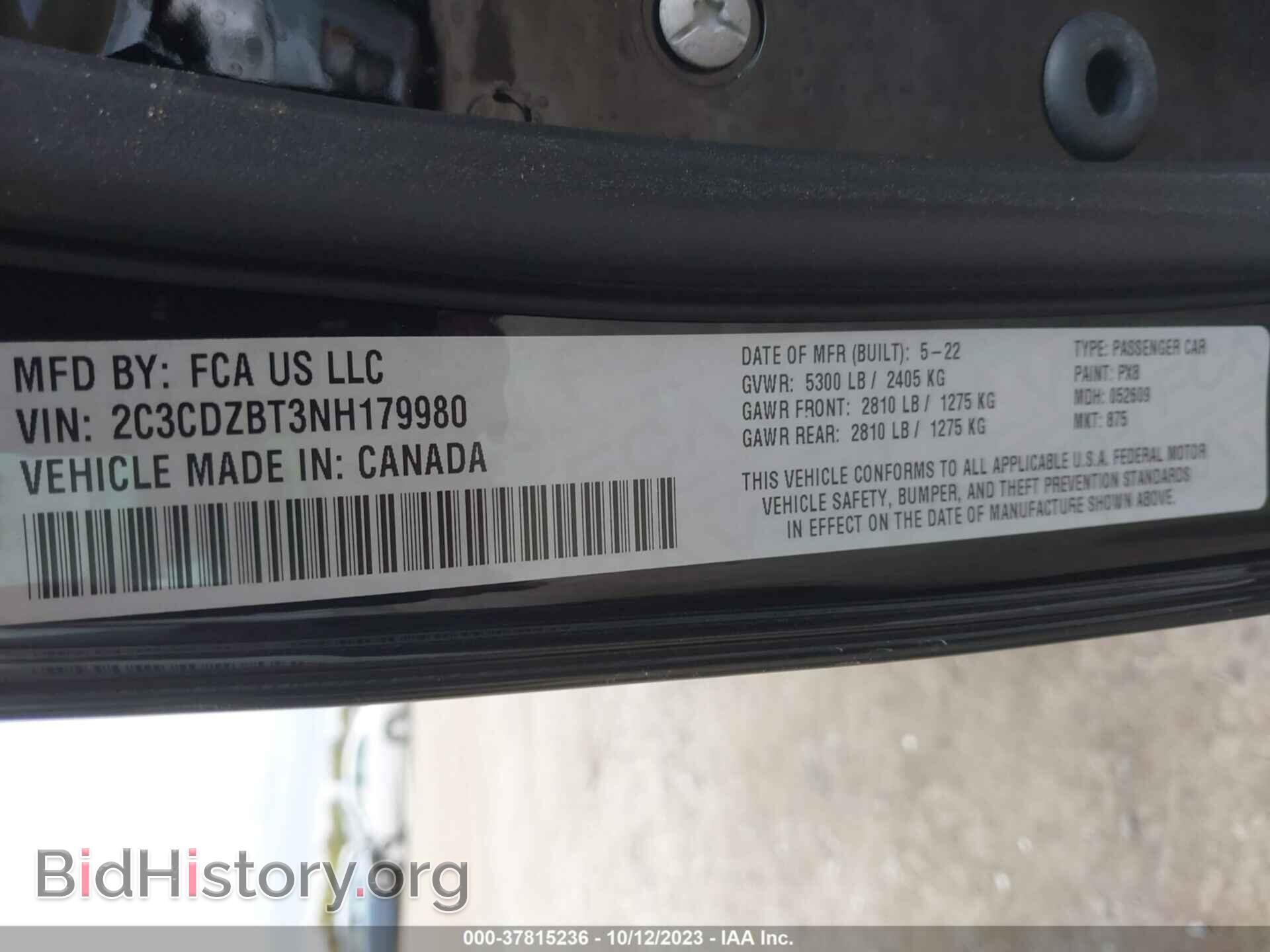 2022 DODGE CHALLENGER - VIN: 2C3CDZBT3NH179980 - Photo 9