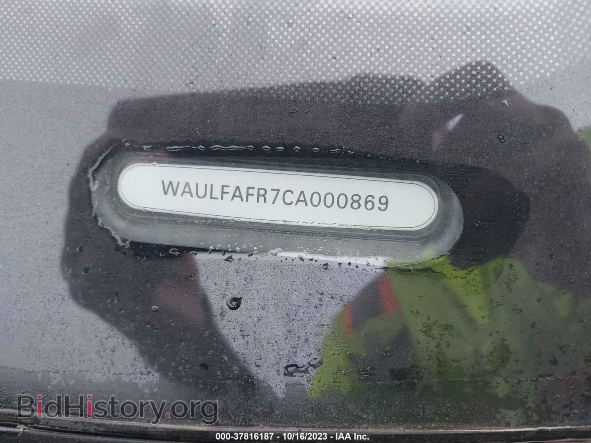 2012 AUDI A5 - VIN: WAULFAFR7CA000869 - Фото 9