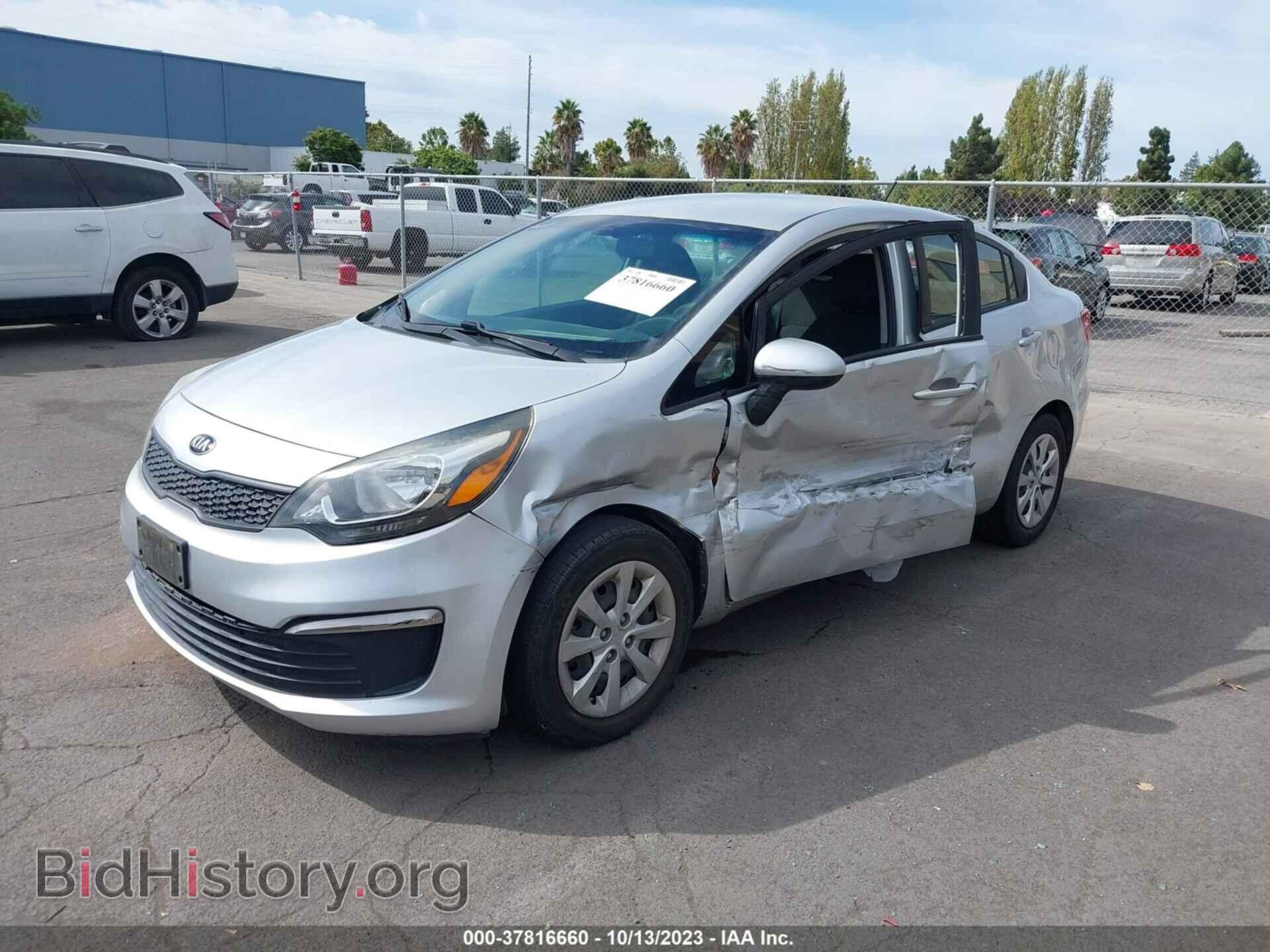 2016 KIA RIO - VIN: KNADM4A3XG6669516 - Фото 2