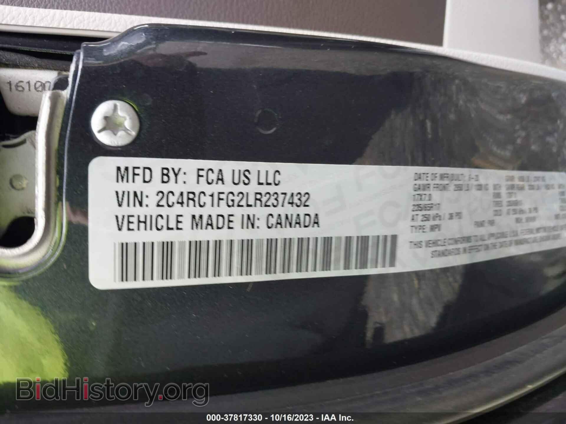 2020 CHRYSLER PACIFICA - VIN: 2C4RC1FG2LR237432 - Фото 9