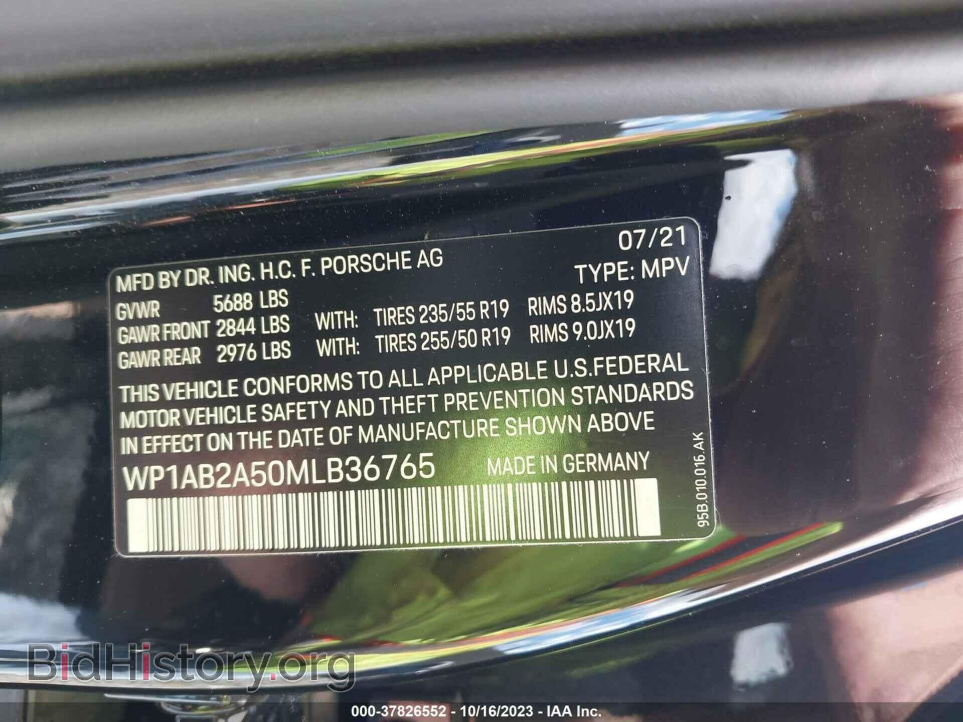 2021 PORSCHE MACAN - VIN: WP1AB2A50MLB36765 - Photo 9