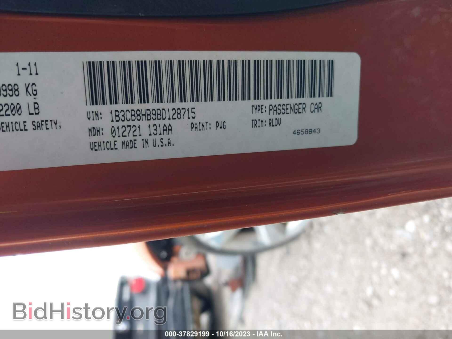 2011 DODGE CALIBER - VIN: 1B3CB8HB9BD128715 - Photo 9