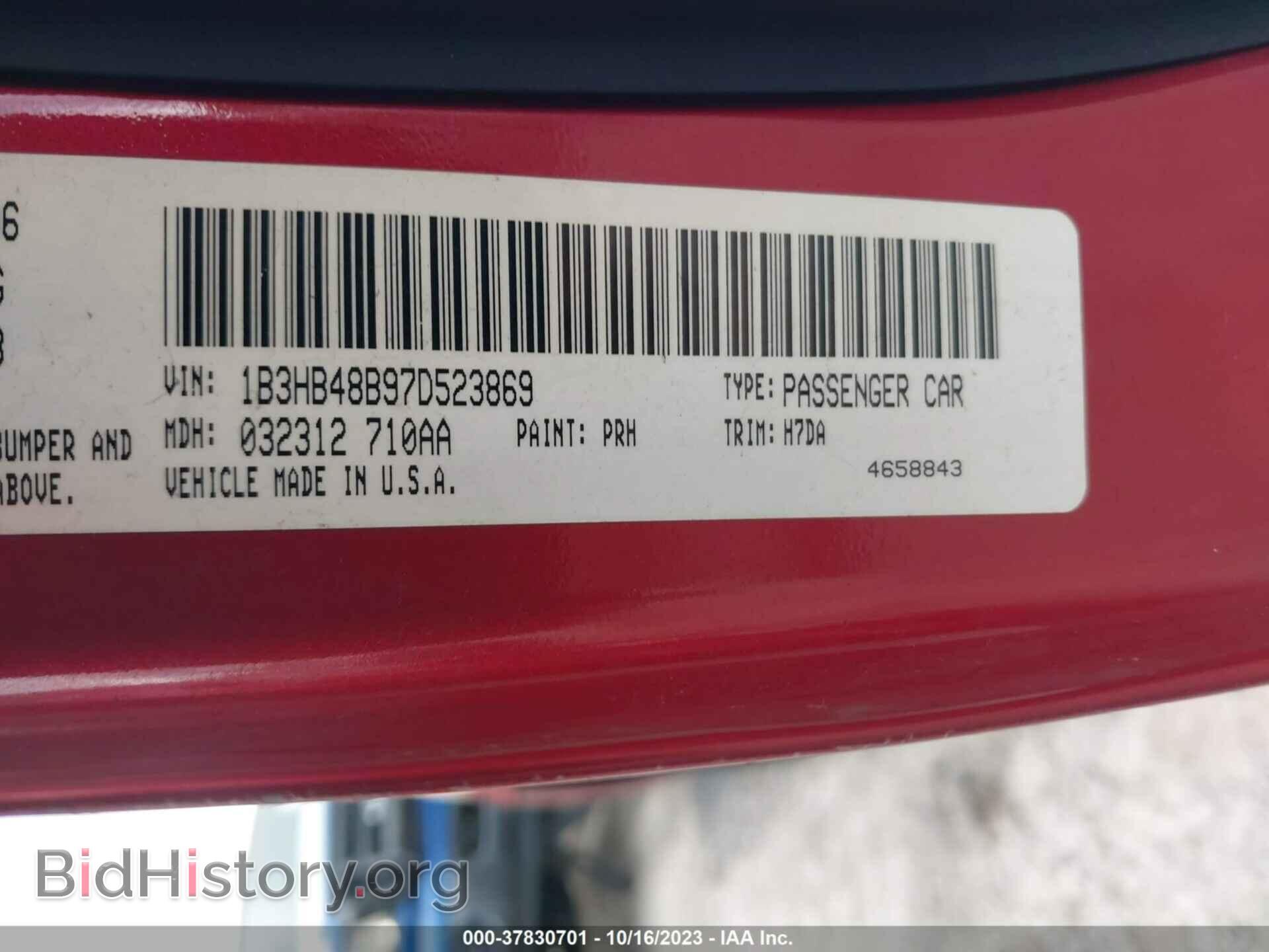 2007 DODGE CALIBER - VIN: 1B3HB48B97D523869 - Photo 9