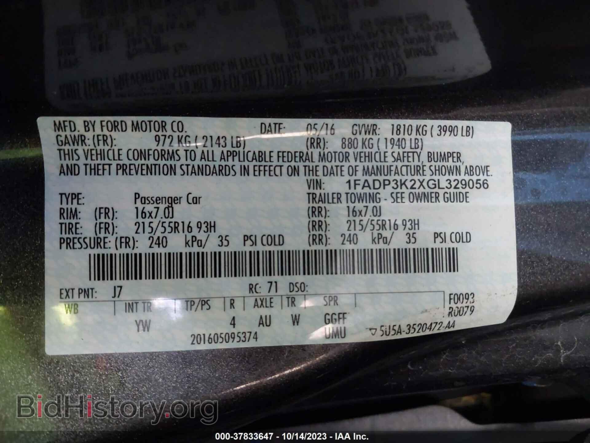 2016 FORD FOCUS - VIN: 1FADP3K2XGL329056 - Photo 9
