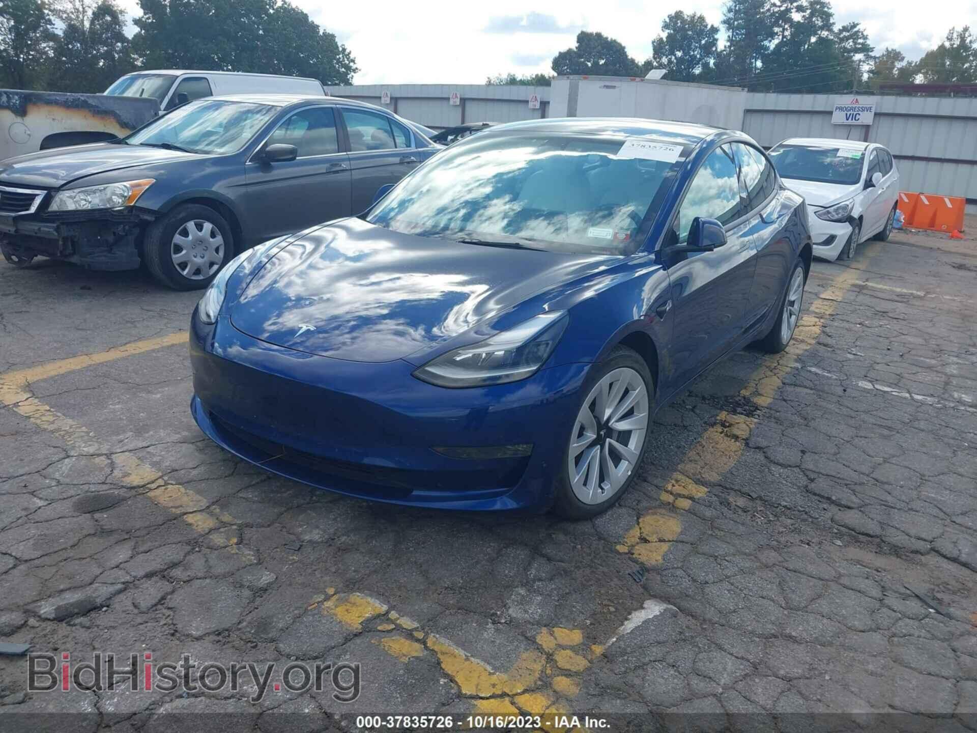 2022 TESLA MODEL 3 - VIN: 5YJ3E1EB7NF111037 - Фото 2
