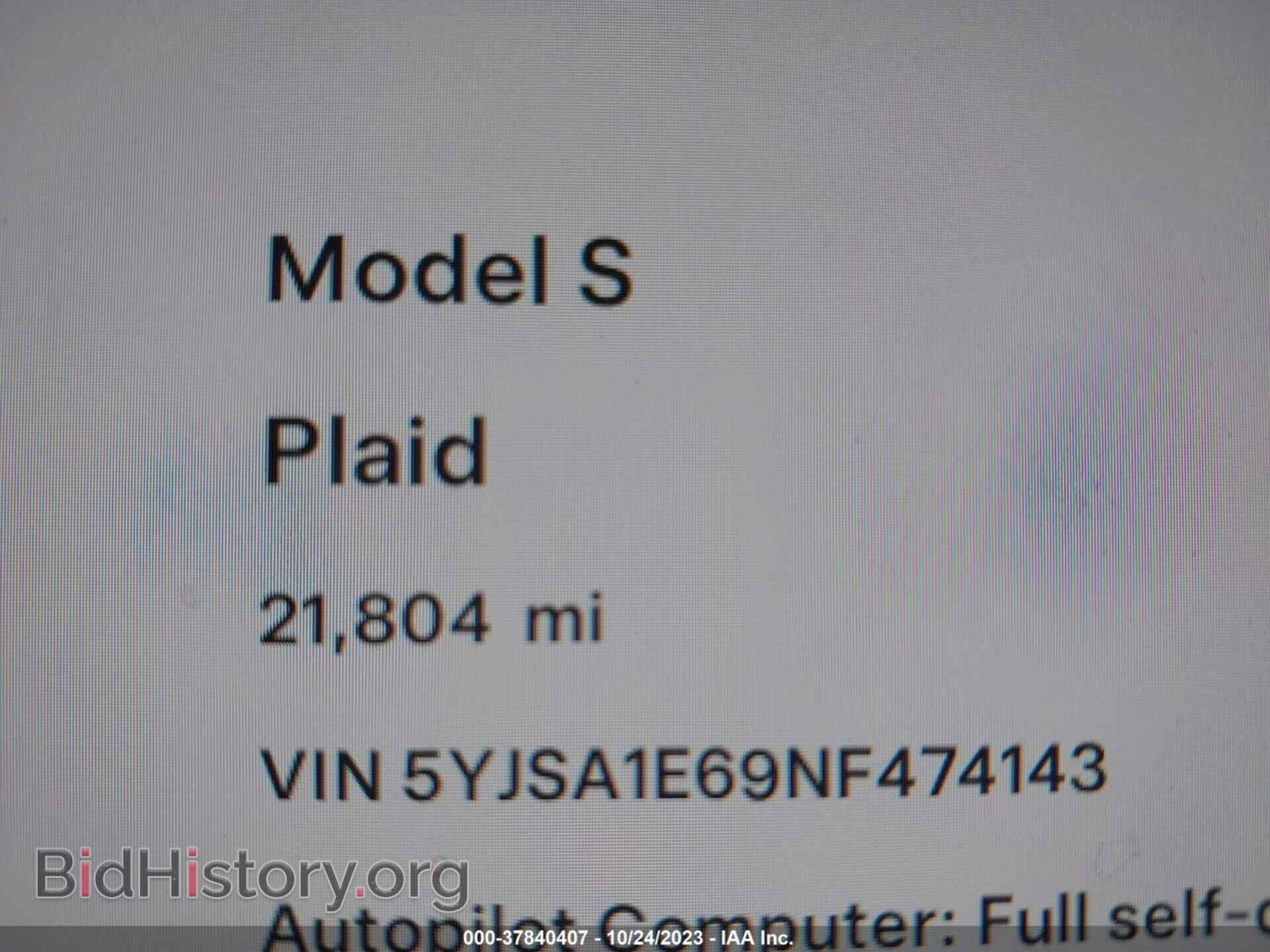 2022 TESLA MODEL S - VIN: 5YJSA1E69NF474143 - Photo 7