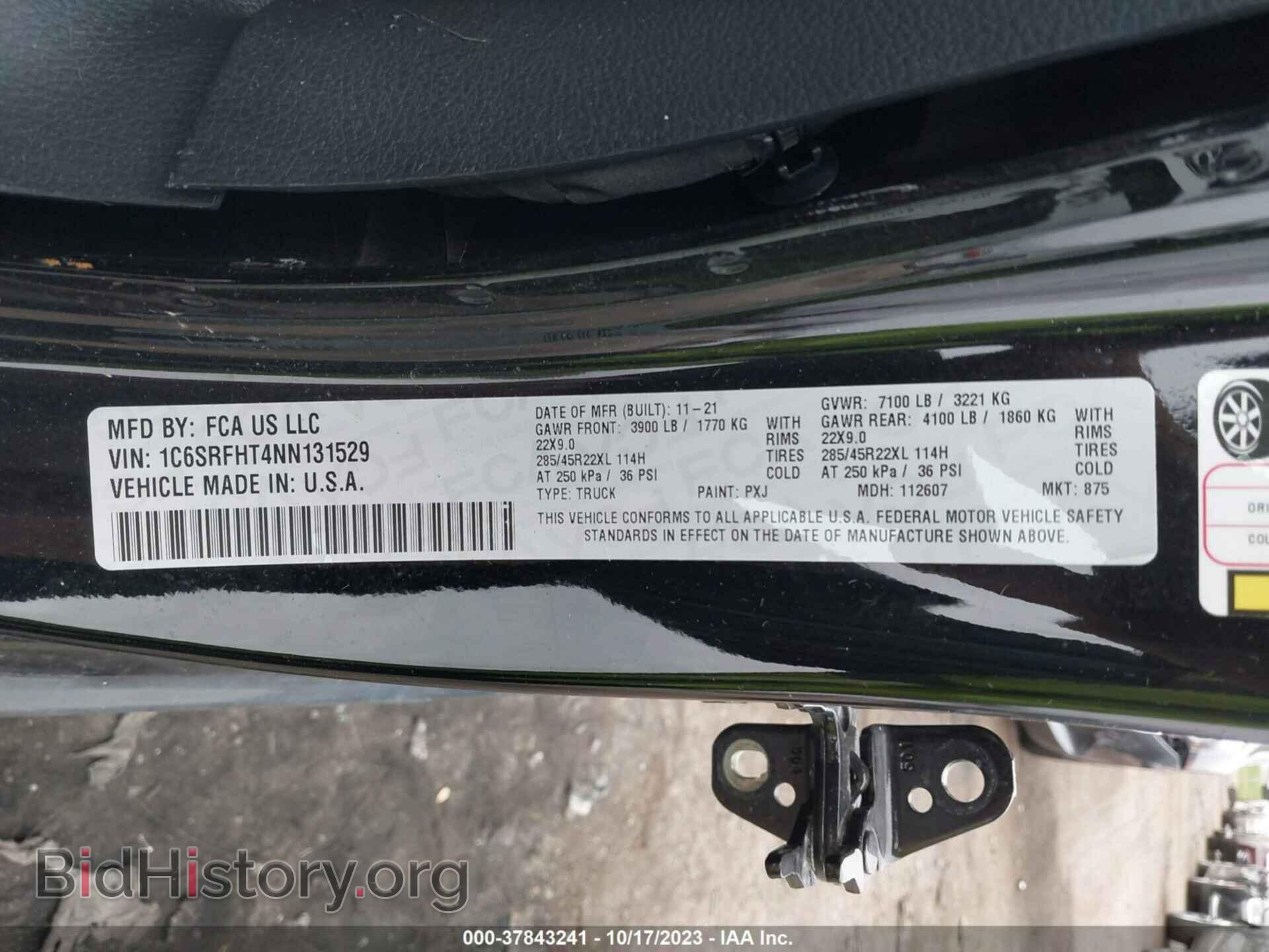 2022 RAM 1500 - VIN: 1C6SRFHT4NN131529 - Photo 9