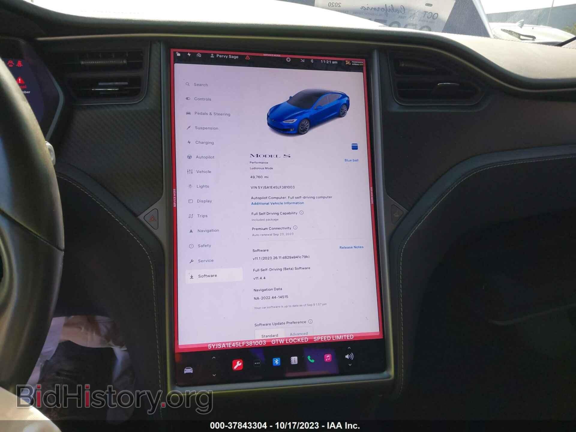 2020 TESLA MODEL S - VIN: 5YJSA1E45LF381003 - Фото 18