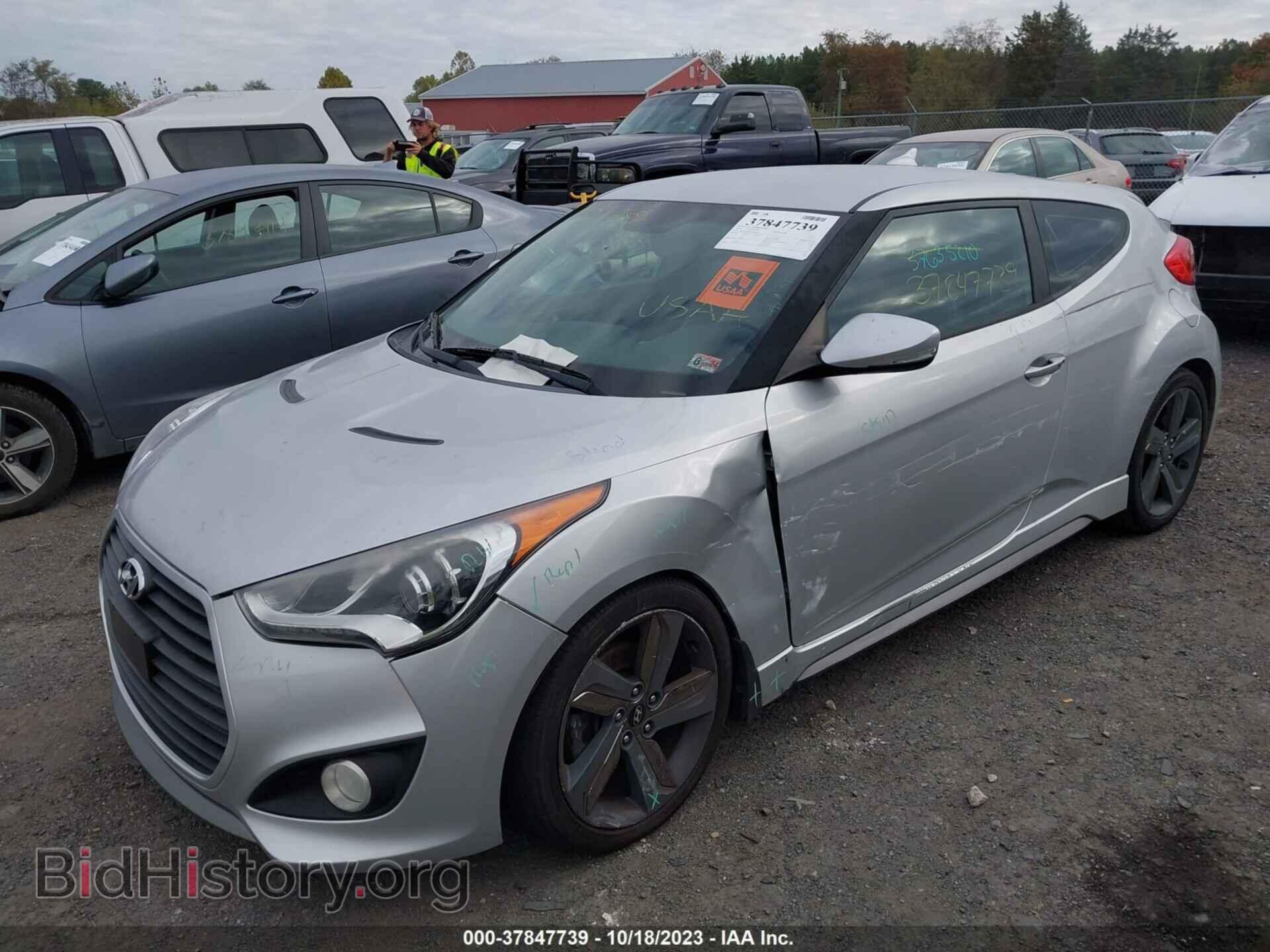 2014 HYUNDAI VELOSTER - VIN: KMHTC6AEXEU200445 - Фото 2