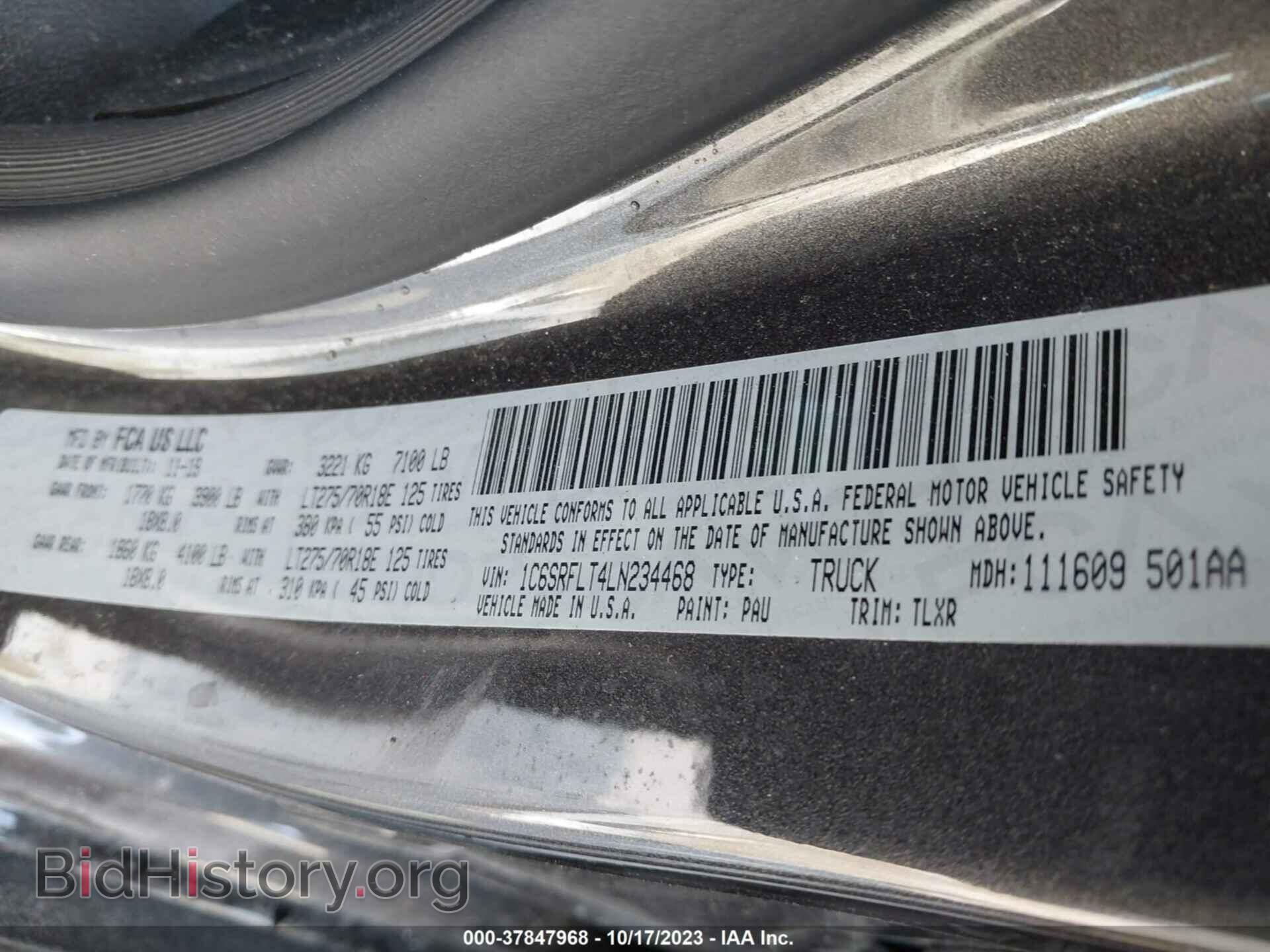 2020 RAM 1500 - VIN: 1C6SRFLT4LN234468 - Фото 9
