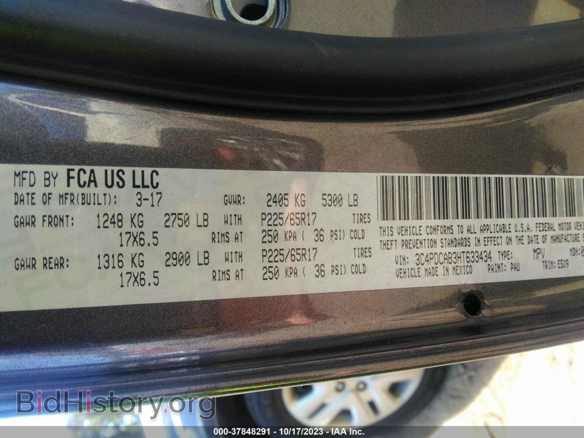 2017 DODGE JOURNEY - VIN: 3C4PDCAB3HT633434 - Photo 9