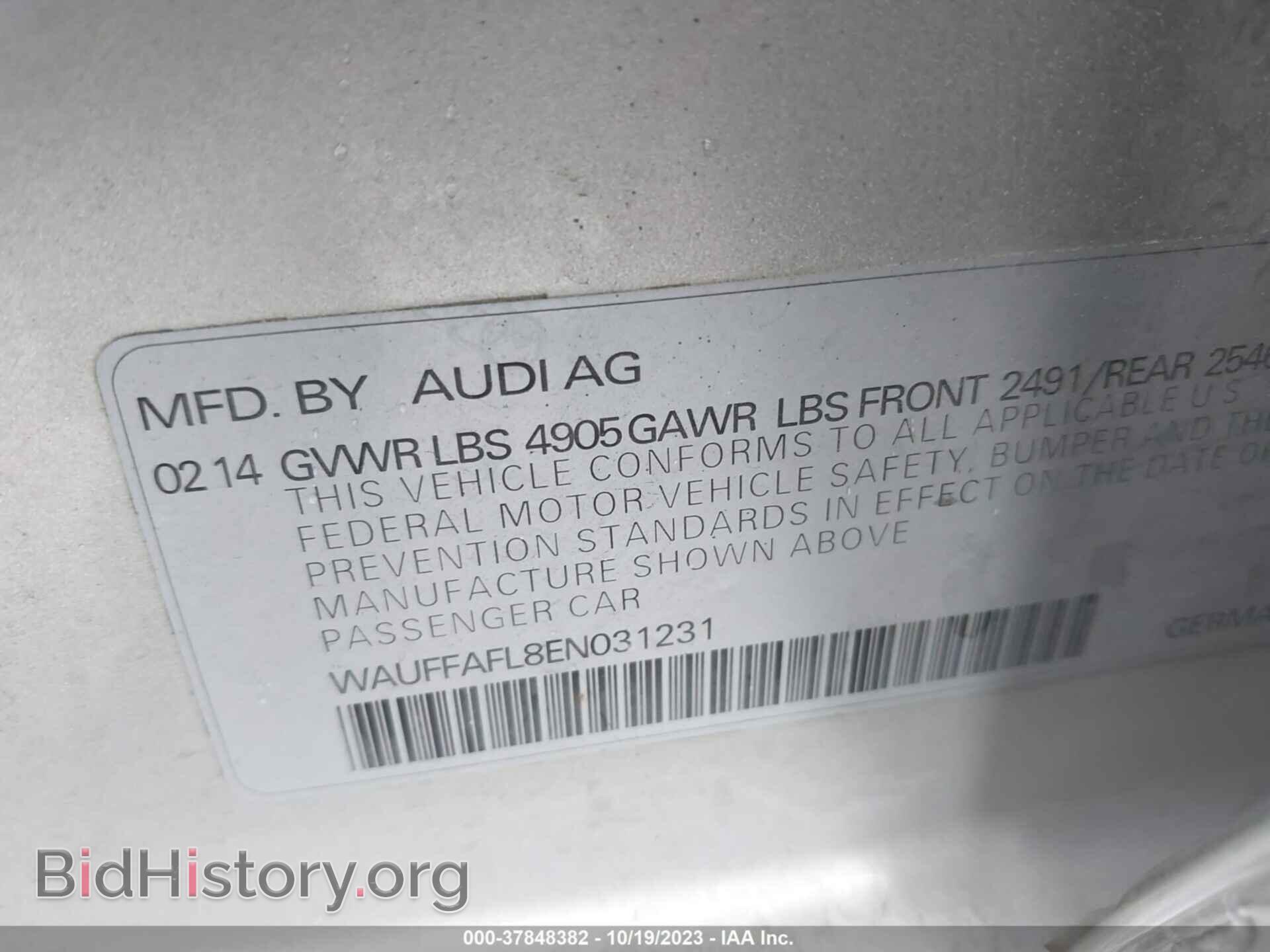2014 AUDI A4 - VIN: WAUFFAFL8EN031231 - Photo 9