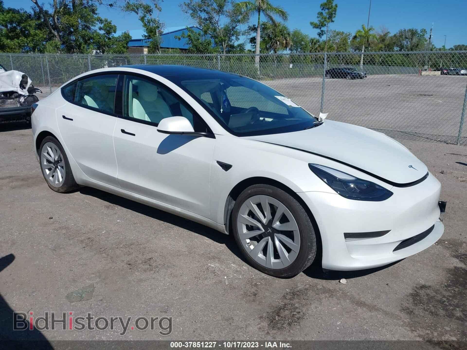 Photo 5YJ3E1EA0NF347102 - TESLA MODEL 3 2022