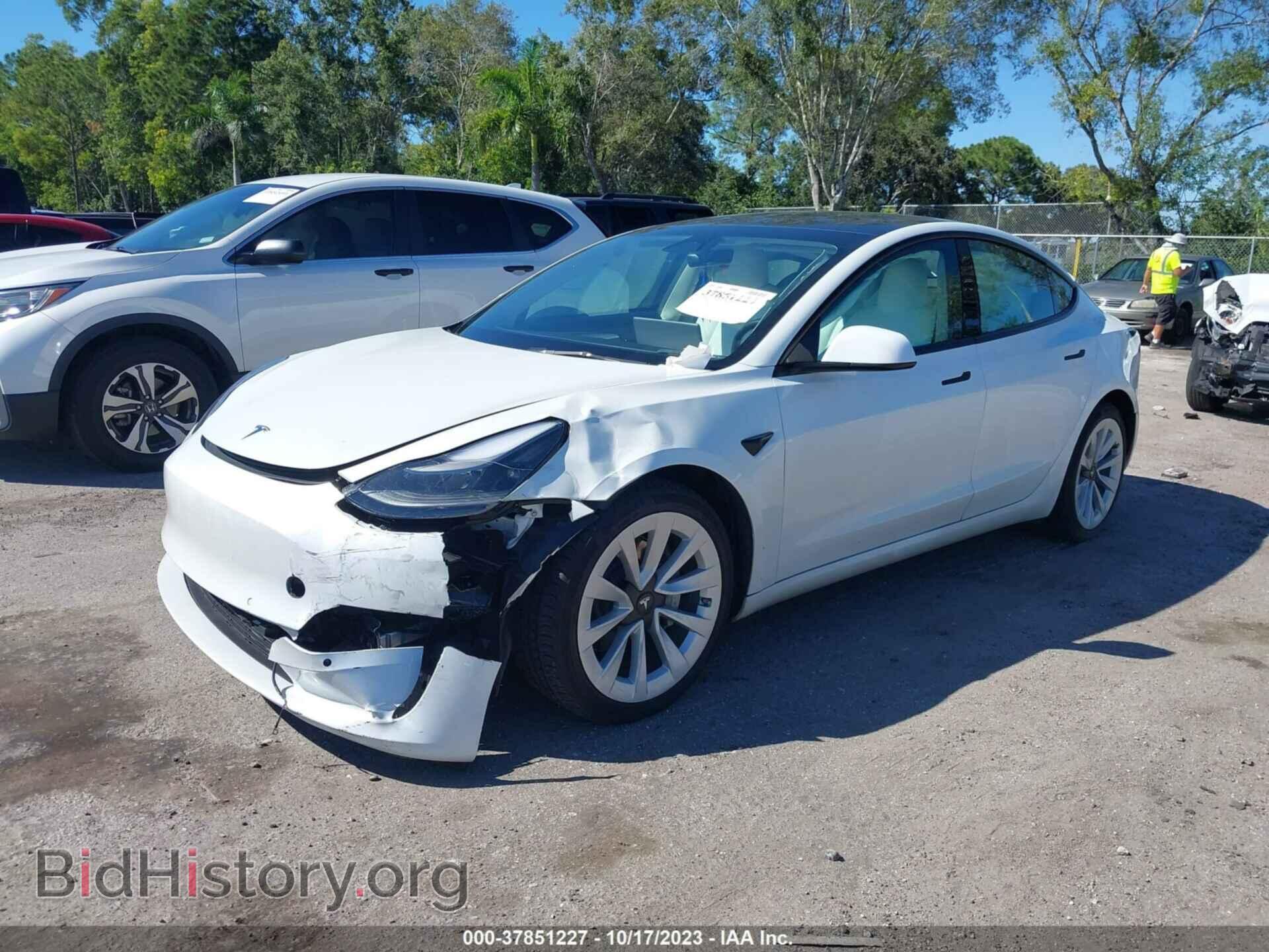 2022 TESLA MODEL 3 - VIN: 5YJ3E1EA0NF347102 - Фото 2
