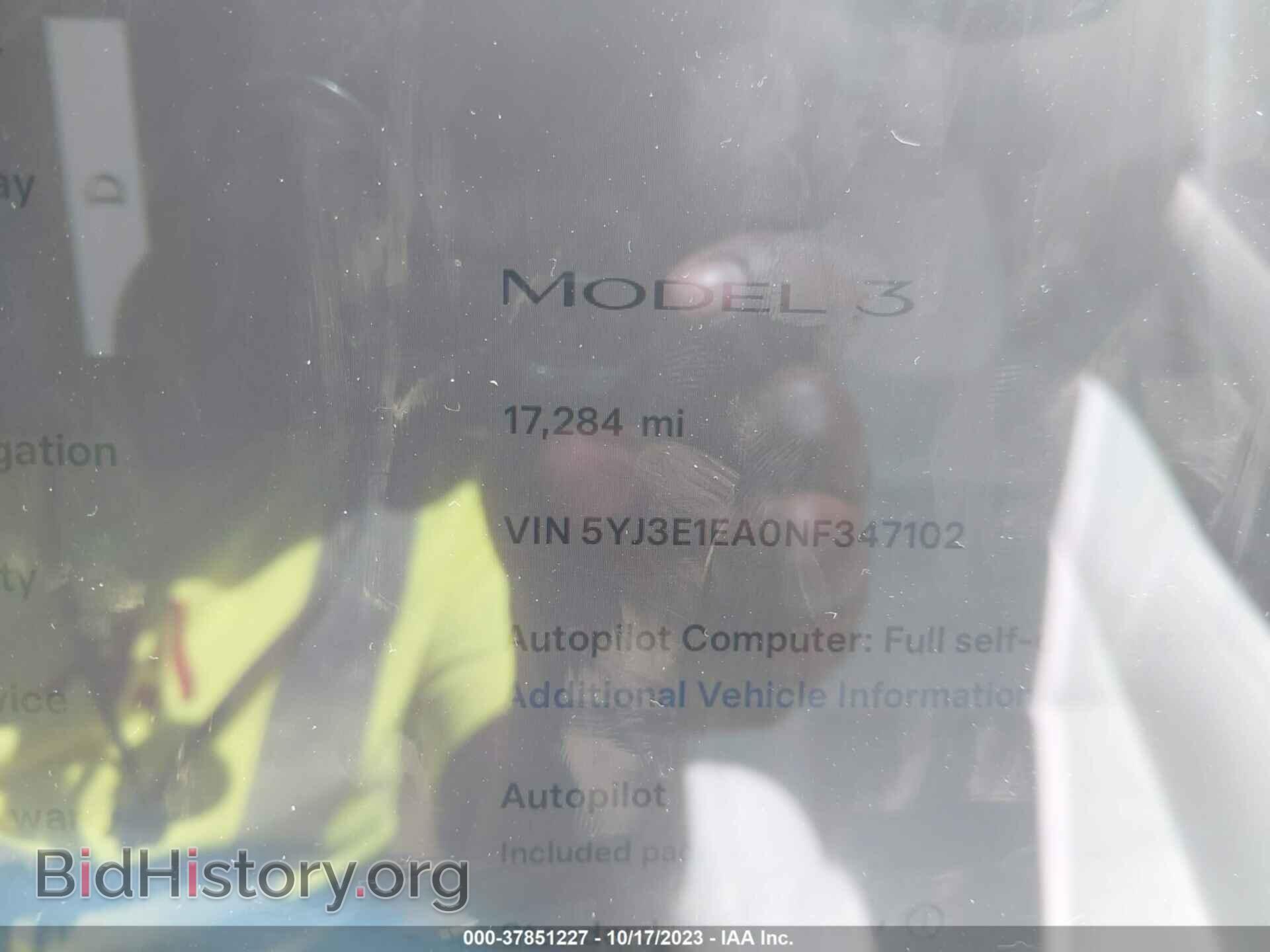 2022 TESLA MODEL 3 - VIN: 5YJ3E1EA0NF347102 - Фото 15