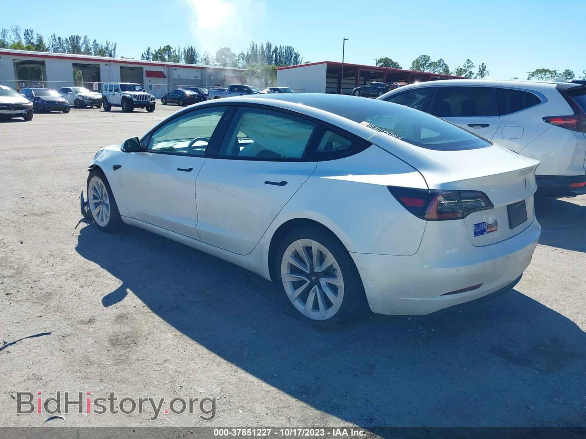 2022 TESLA MODEL 3 - VIN: 5YJ3E1EA0NF347102 - Фото 3