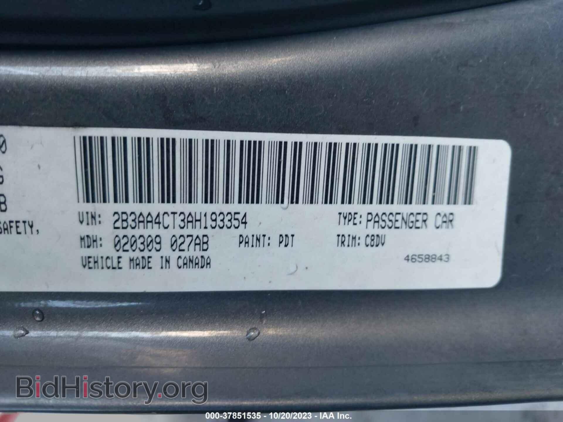 2010 DODGE CHARGER - VIN: 2B3AA4CT3AH193354 - Фото 9