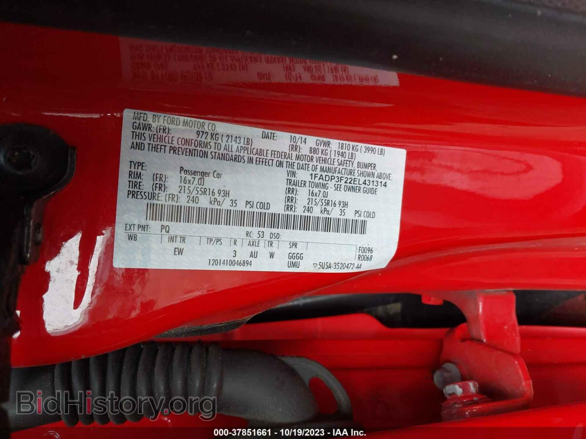 2014 FORD FOCUS - VIN: 1FADP3F22EL431314 - Photo 9