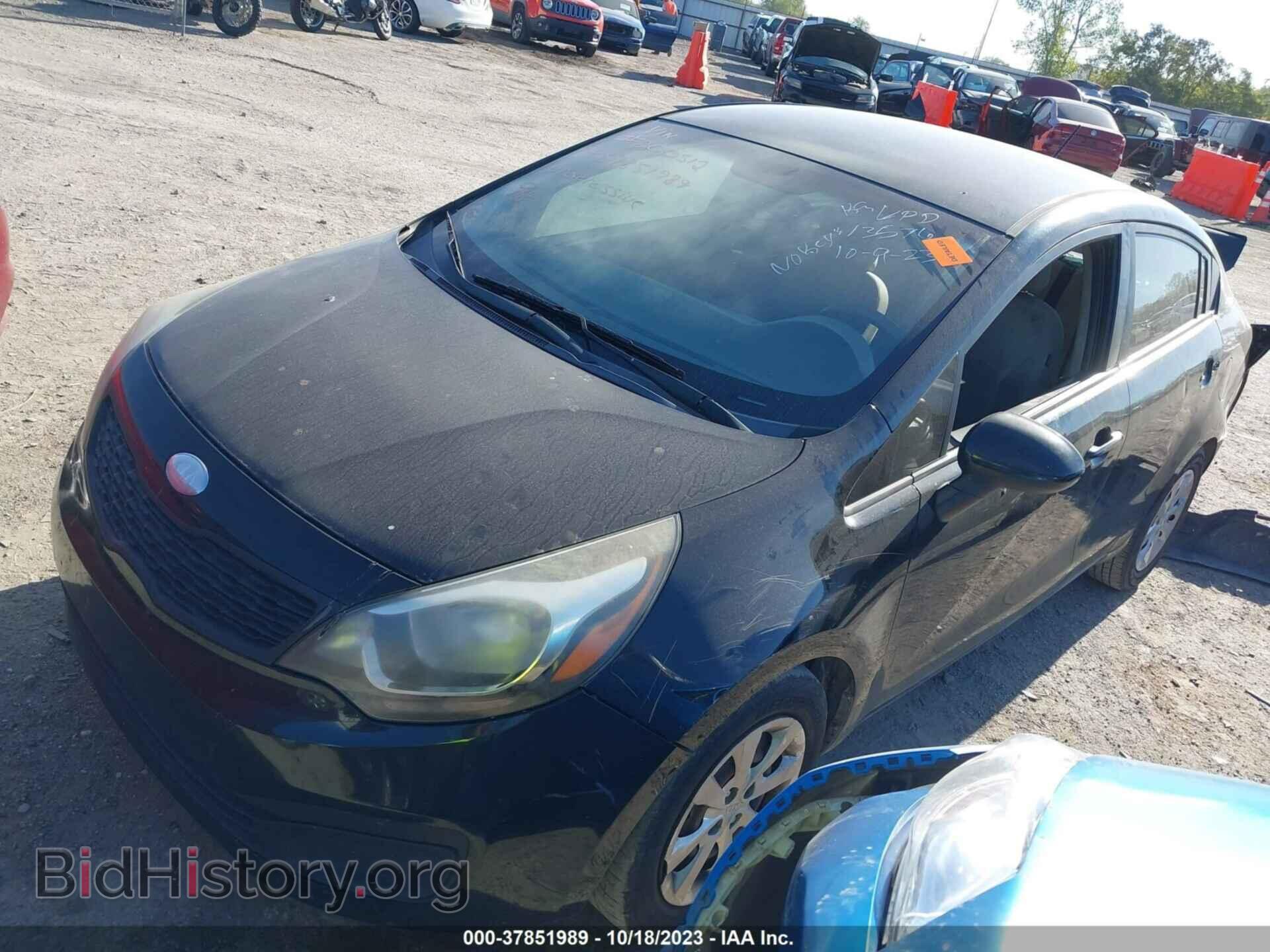 2013 KIA RIO - VIN: KNADM4A39D6200512 - Фото 2