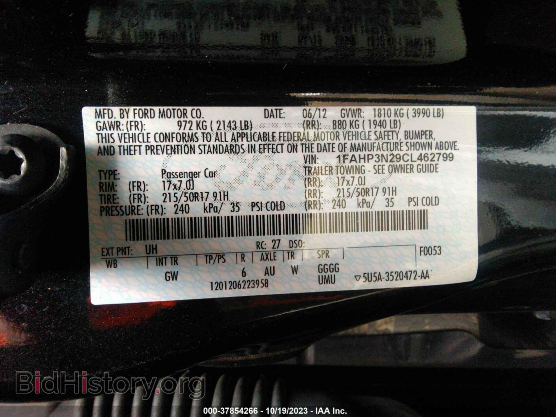 2012 FORD FOCUS - VIN: 1FAHP3N29CL462799 - Photo 9