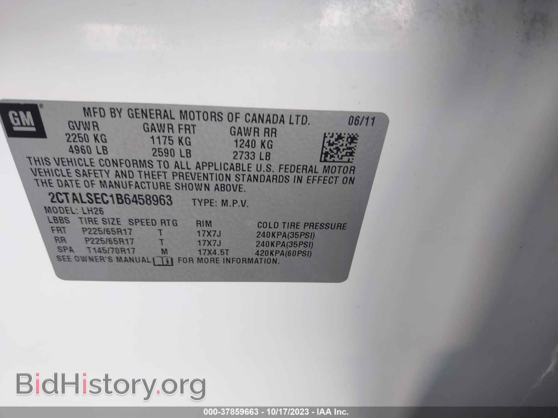 2011 GMC TERRAIN - VIN: 2CTALSEC1B6458963 - Photo 9