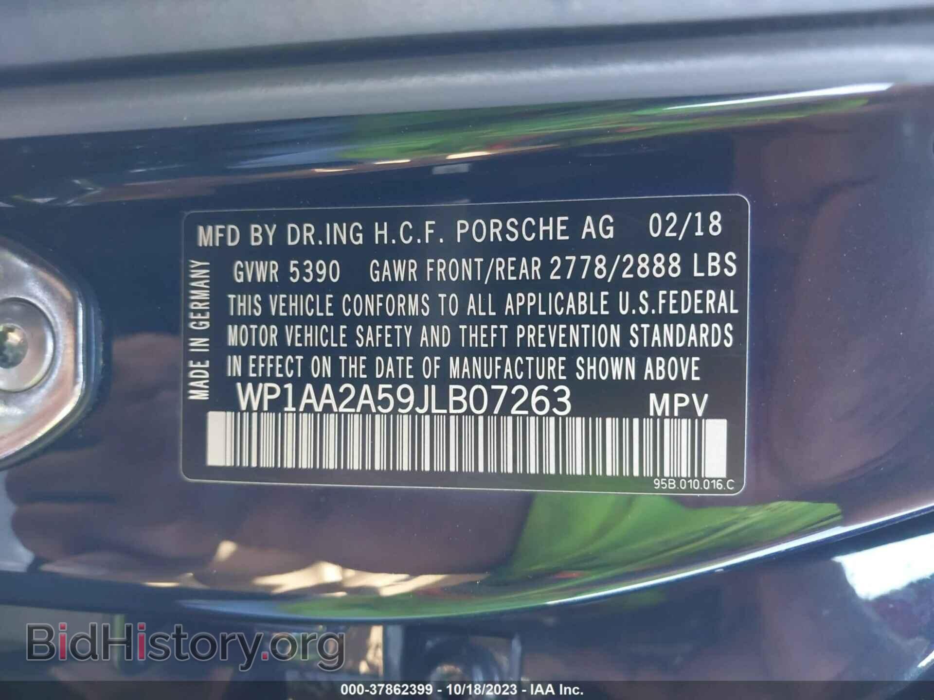 2018 PORSCHE MACAN - VIN: WP1AA2A59JLB07263 - Photo 9