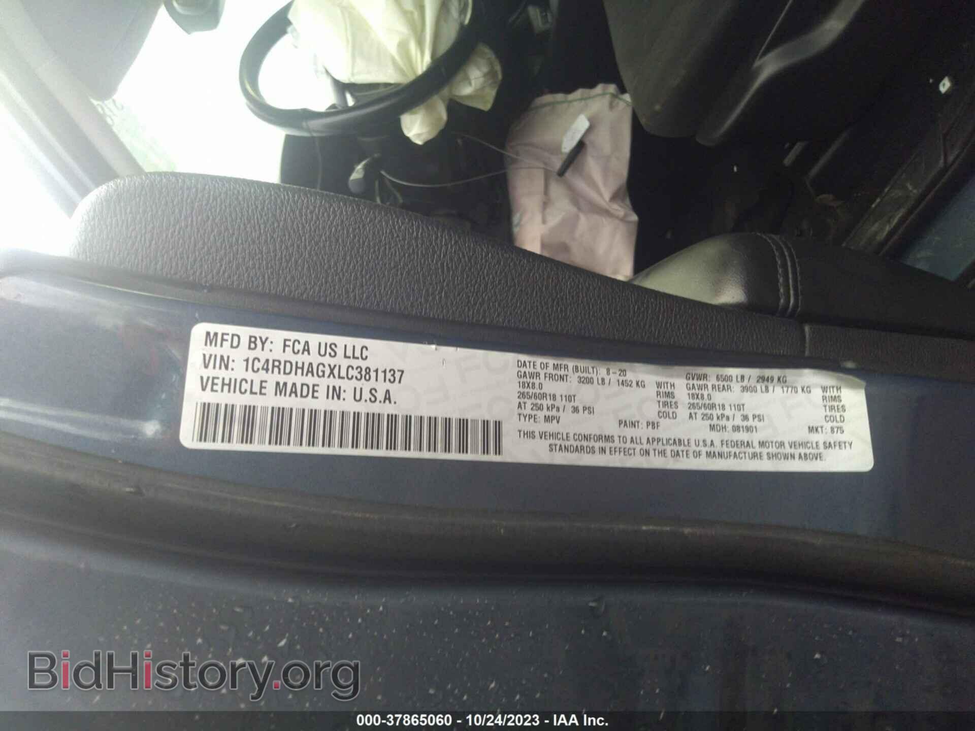 2020 DODGE DURANGO - VIN: 1C4RDHAGXLC381137 - Фото 9