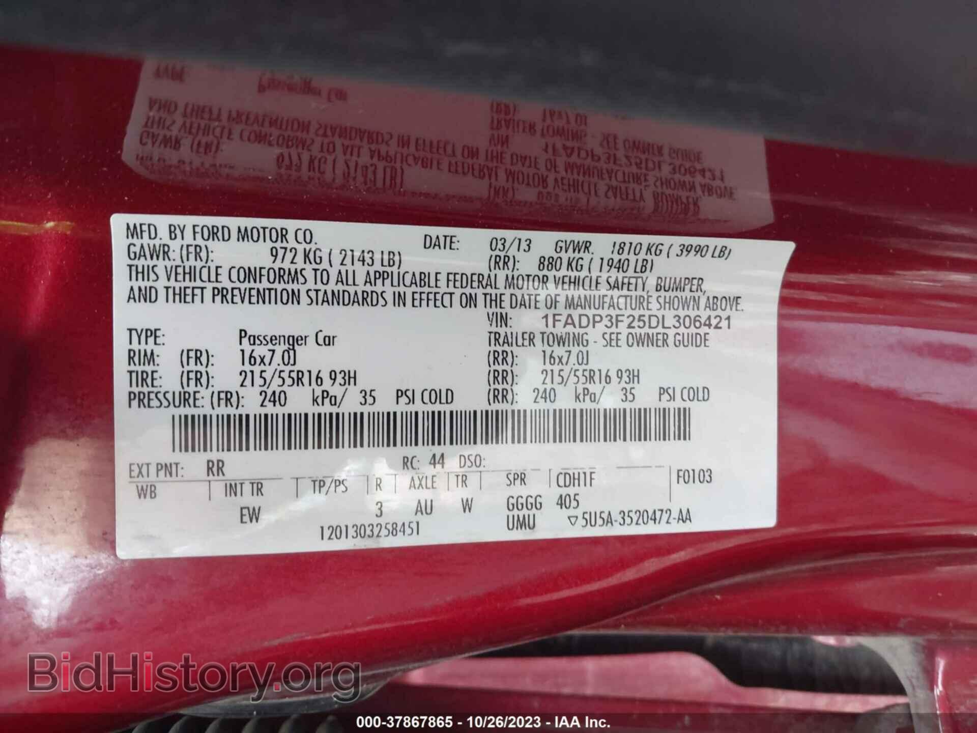 2013 FORD FOCUS - VIN: 1FADP3F25DL306421 - Photo 9