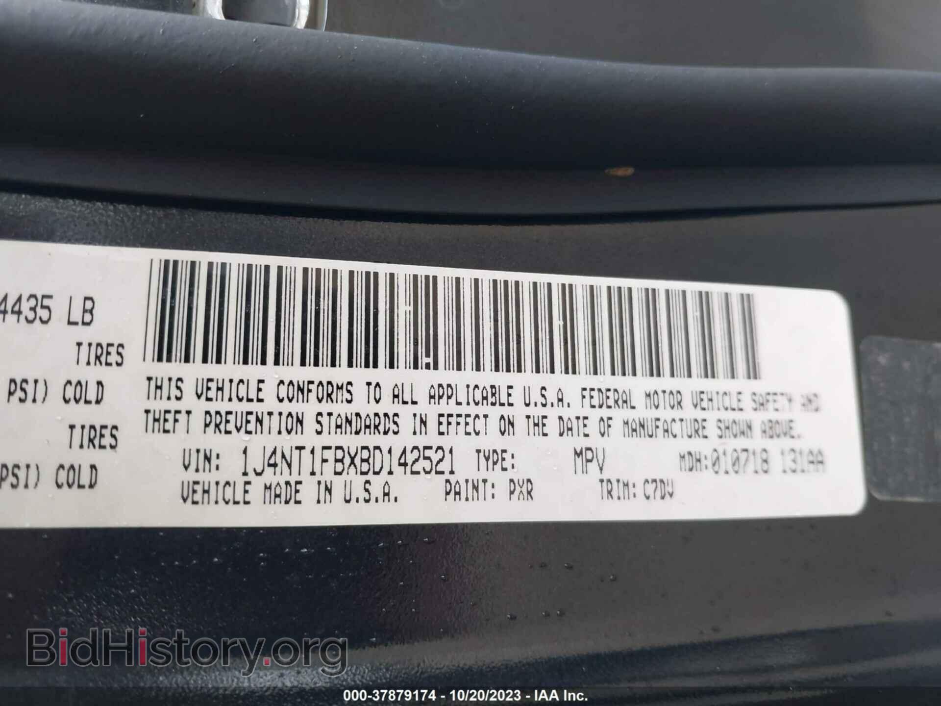 2011 JEEP COMPASS - VIN: 1J4NT1FBXBD142521 - Фото 9