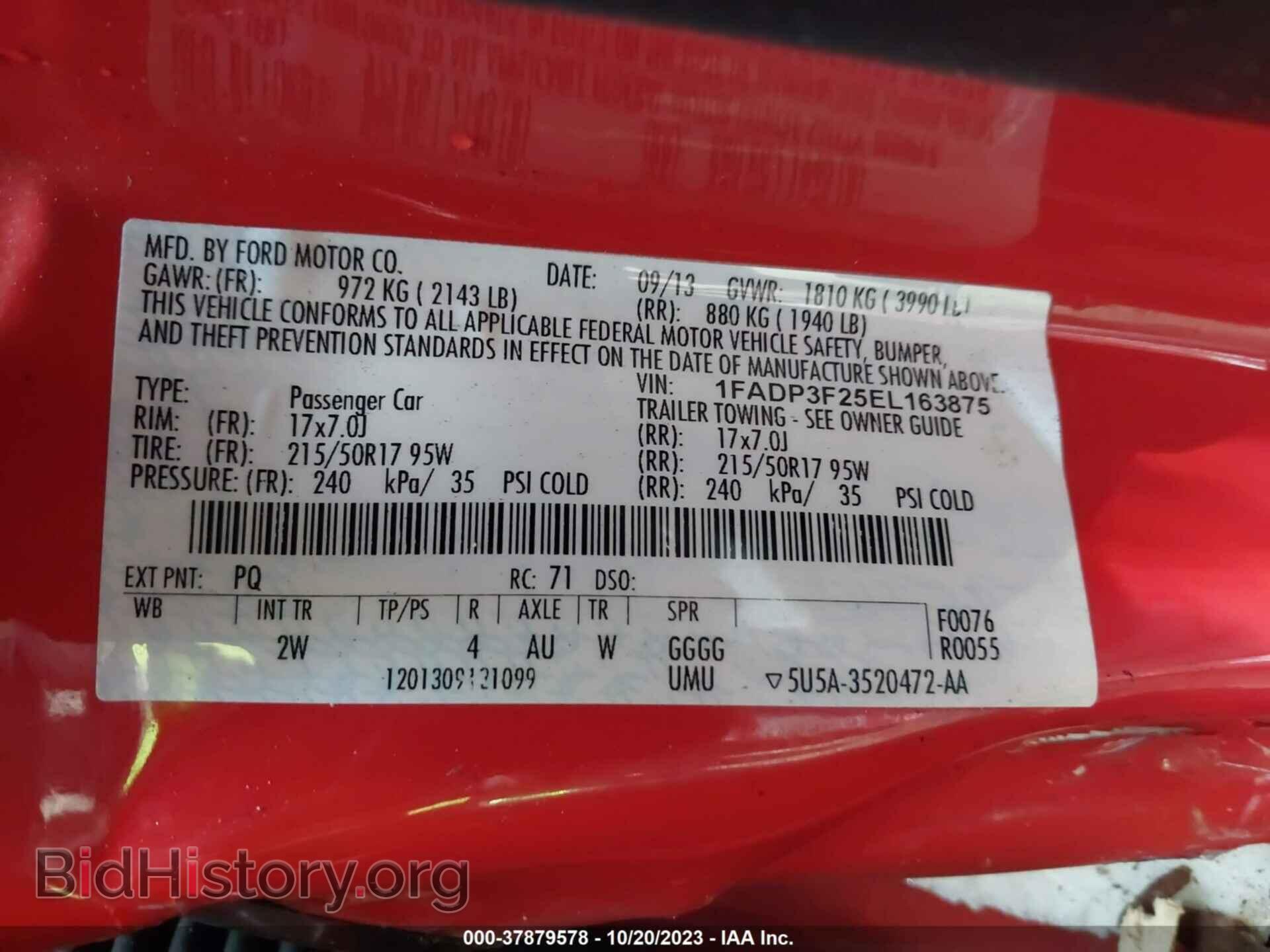 2014 FORD FOCUS - VIN: 1FADP3F25EL163875 - Photo 9