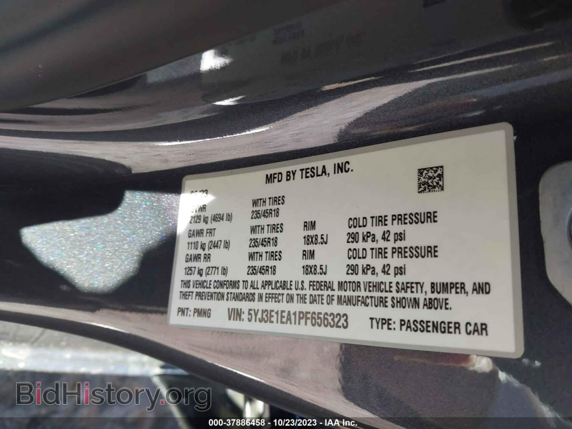 2023 TESLA MODEL 3 - VIN: 5YJ3E1EA1PF656323 - Фото 9