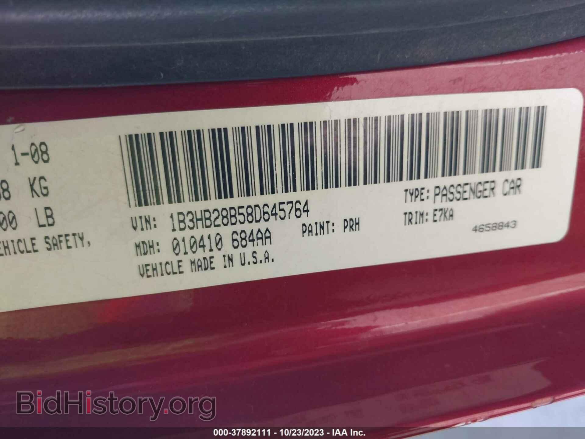 2008 DODGE CALIBER - VIN: 1B3HB28B58D645764 - Фото 9