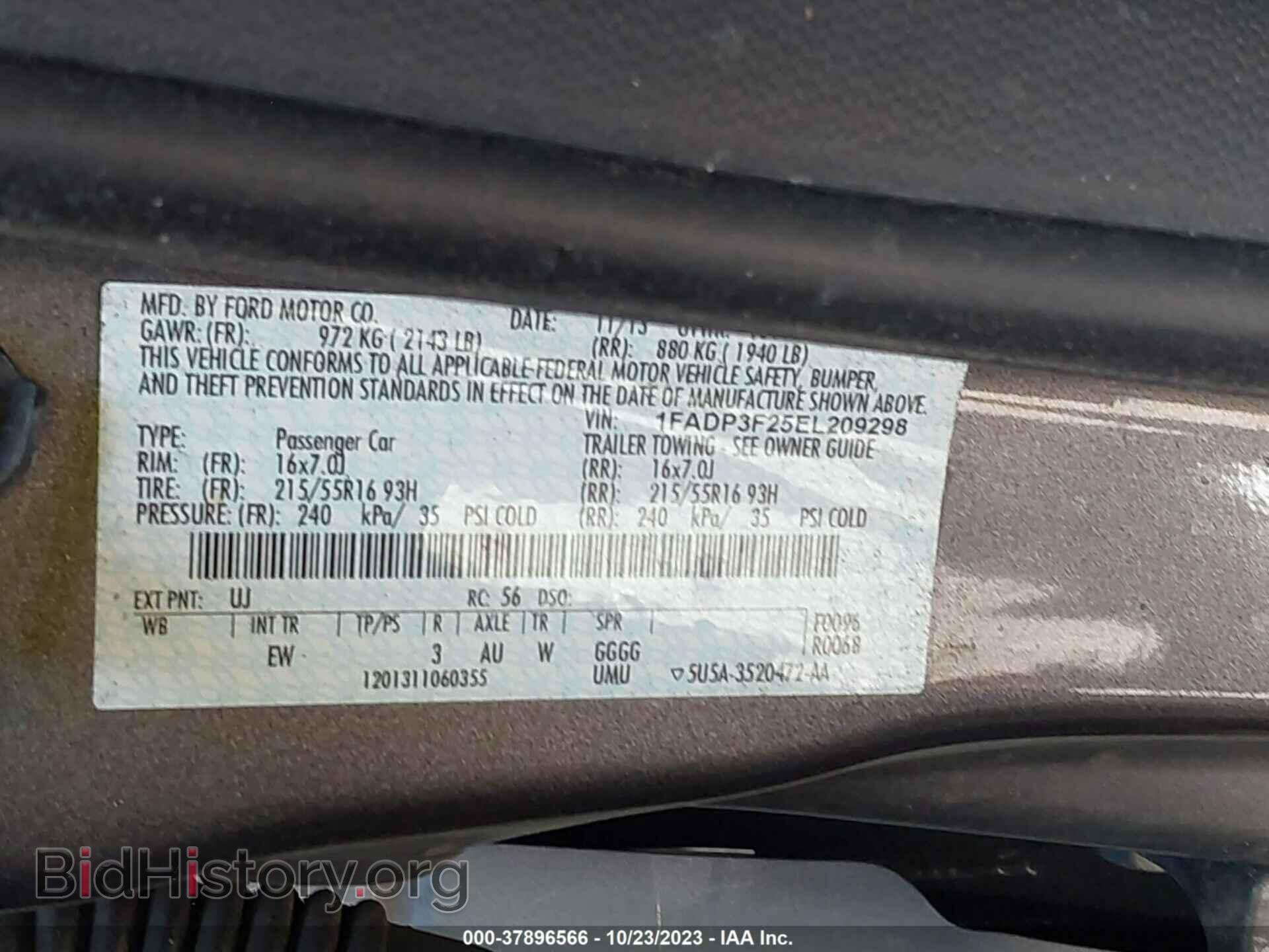 2014 FORD FOCUS - VIN: 1FADP3F25EL209298 - Photo 9