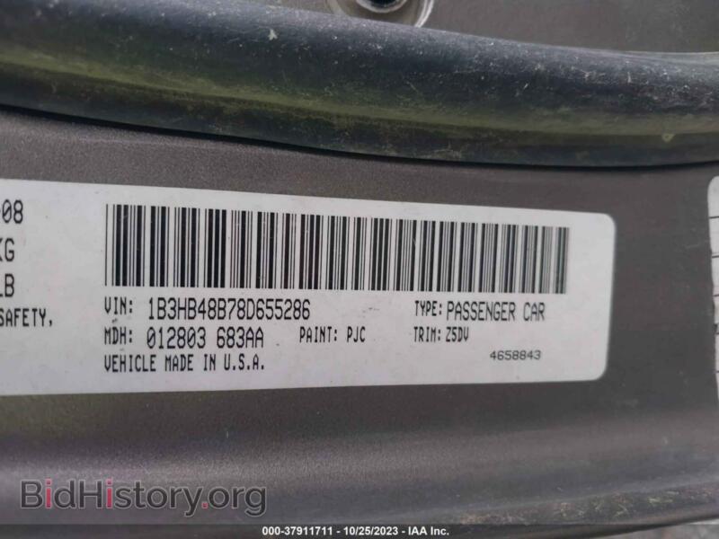 2008 Dodge CALIBER (VIN 1B3HB48B78D655286) — фото 9 из 16