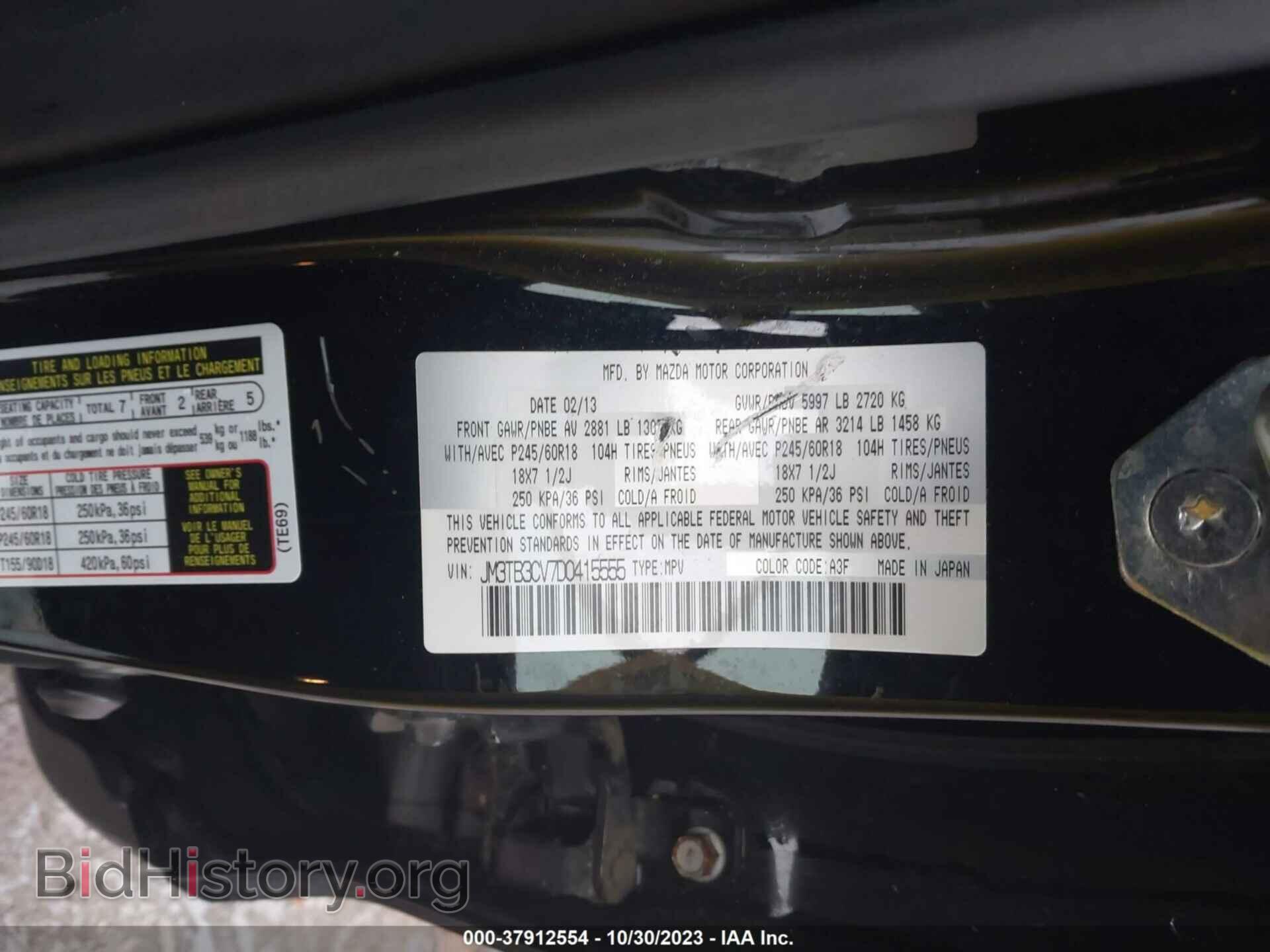 2013 MAZDA CX-9 - VIN: JM3TB3CV7D0415555 - Фото 9