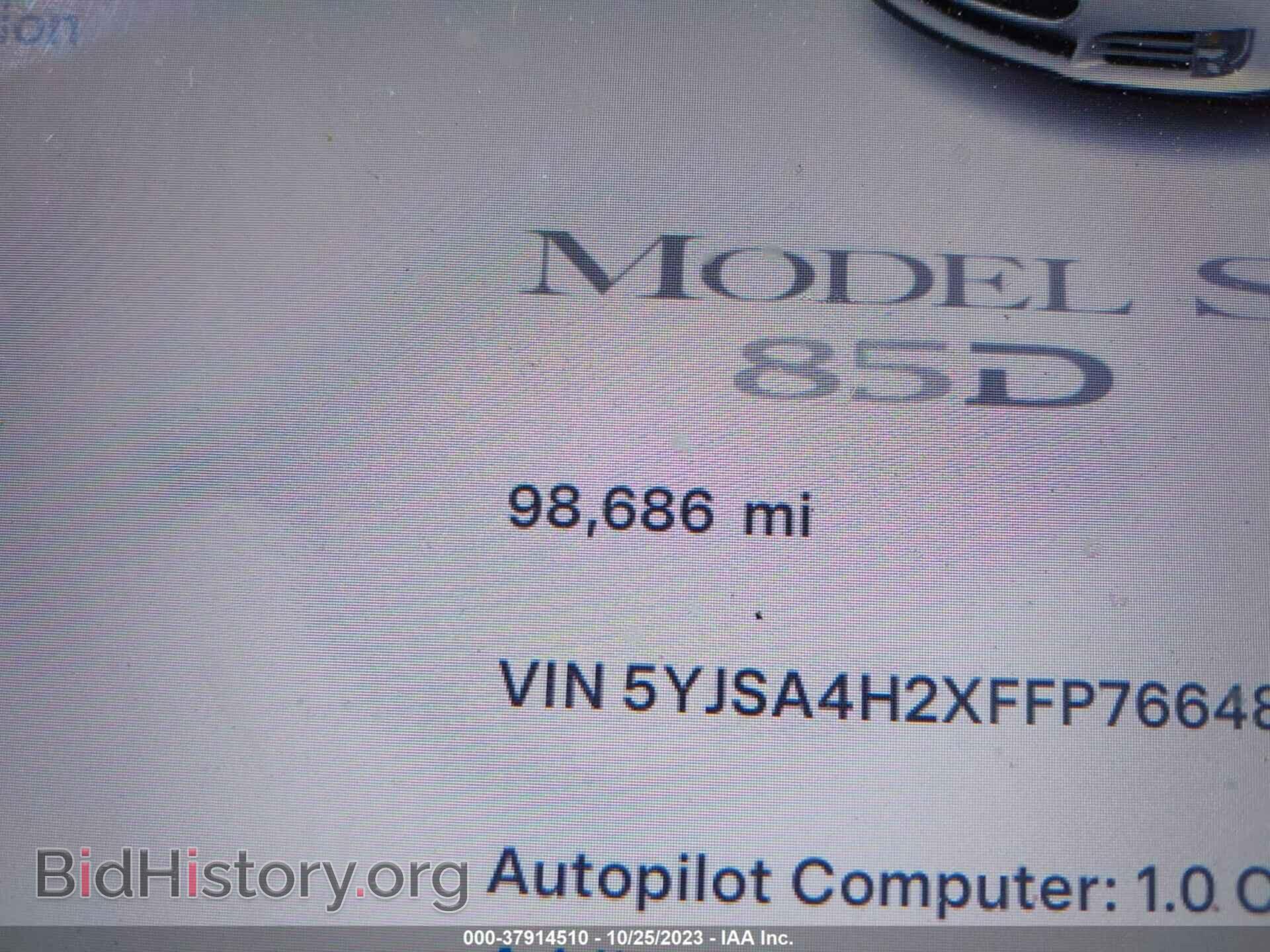 2015 TESLA MODEL S - VIN: 5YJSA4H2XFFP76648 - Photo 7