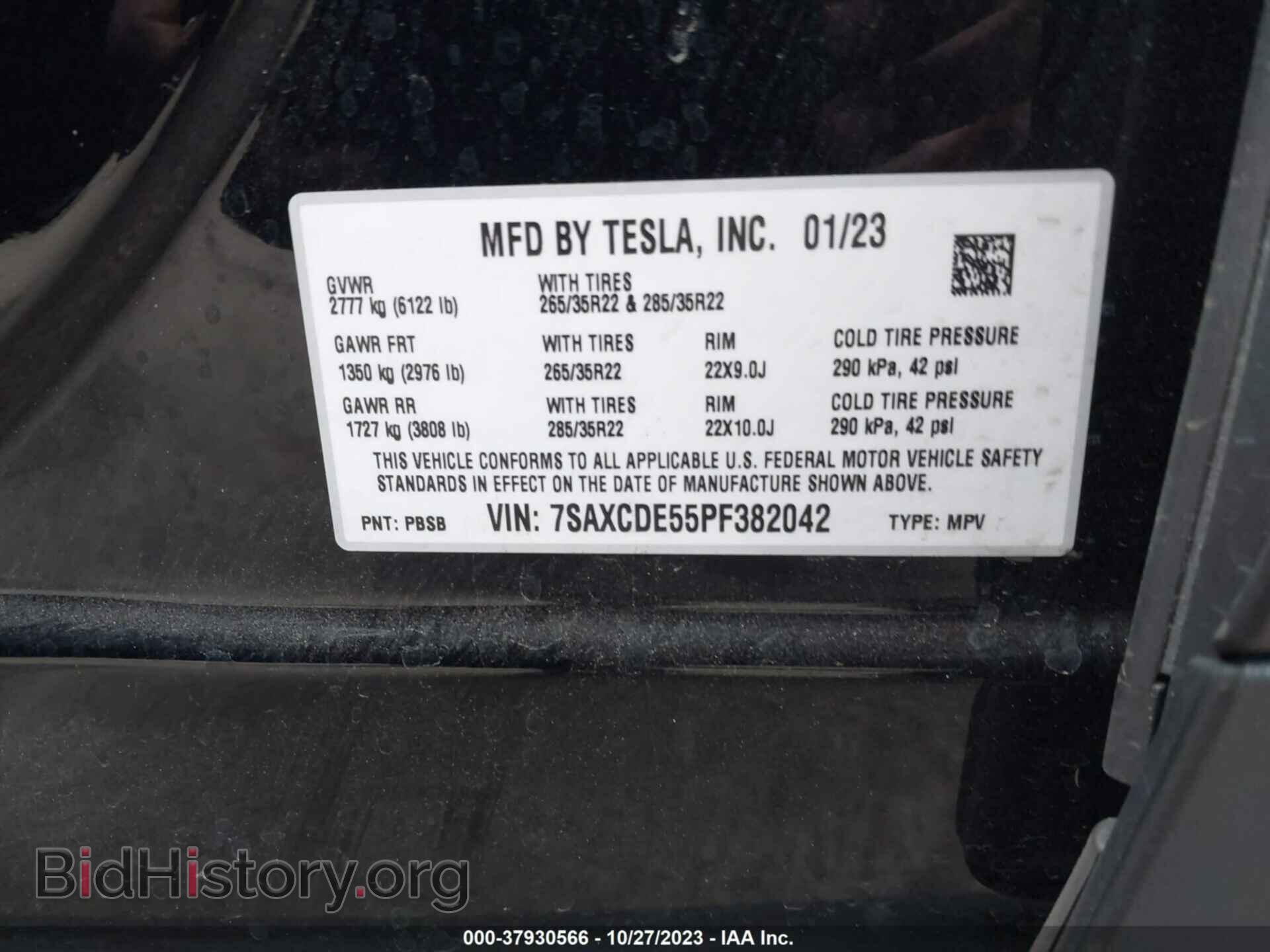 2023 TESLA MODEL X - VIN: 7SAXCDE55PF382042 - Photo 9