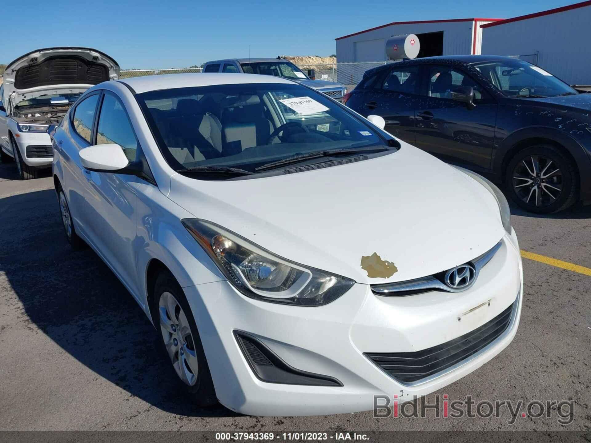 Photo 5NPDH4AEXGH726523 - HYUNDAI ELANTRA 2016