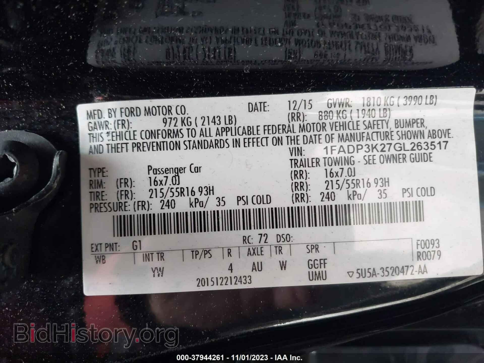 2016 FORD FOCUS - VIN: 1FADP3K27GL263517 - Photo 9